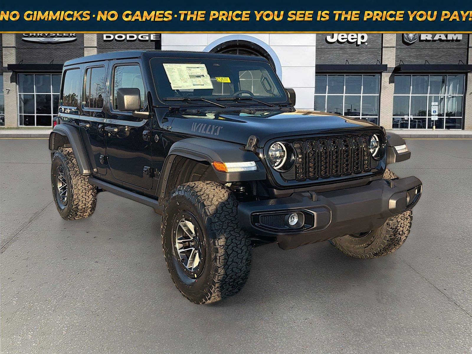 Black Clearcoat 2026 Jeep Wrangler SUV / Crossover Four-Wheel Drive 8-Speed Automatic
