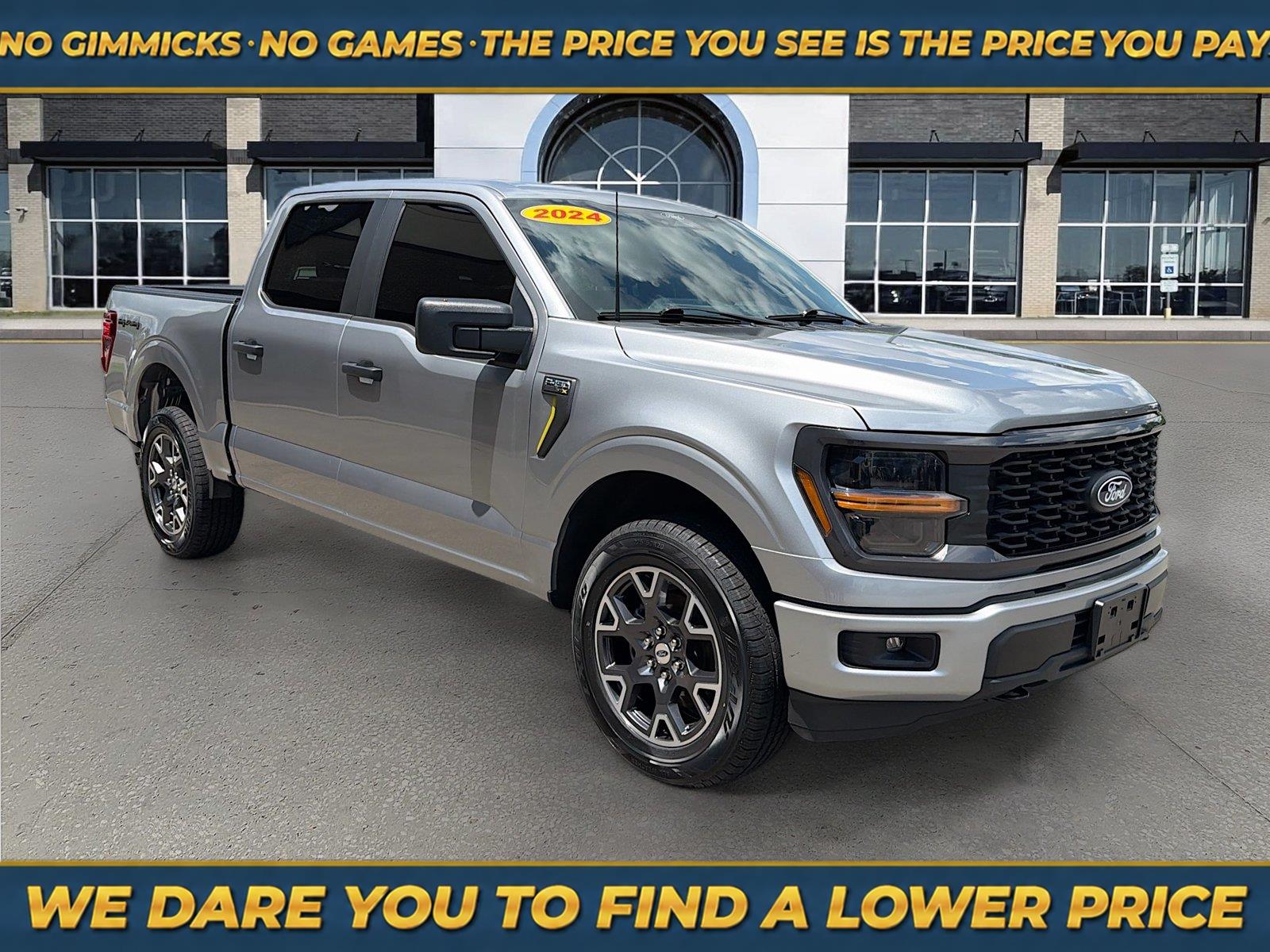 Iconic Silver 2024 Ford F-150 Pickup Truck Four-Wheel Drive Automatic