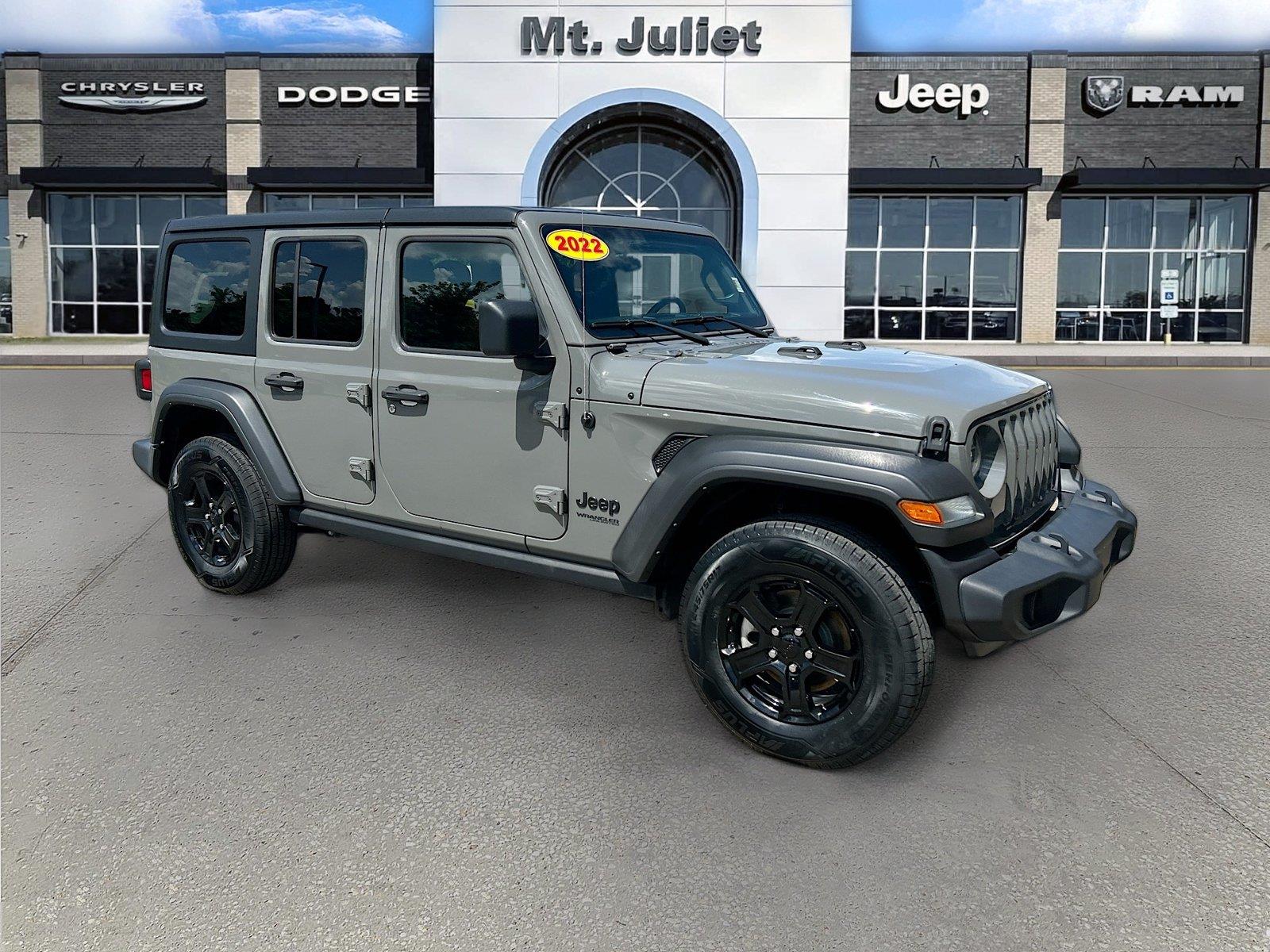 Black Clearcoat 2022 Jeep Wrangler SUV / Crossover Four-Wheel Drive 8-Speed Automatic