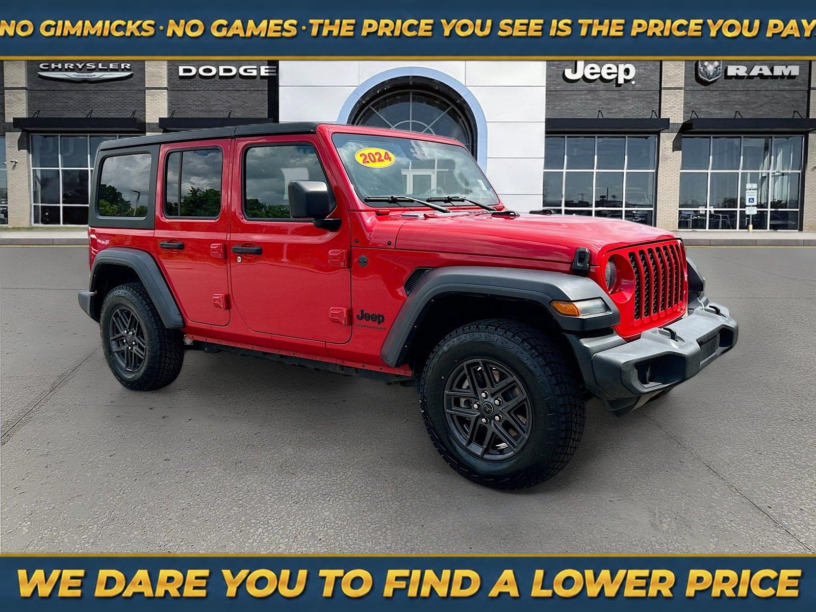 Firecracker Red Clearcoat 2024 Jeep Wrangler SUV / Crossover Four-Wheel Drive 8-Speed Automatic