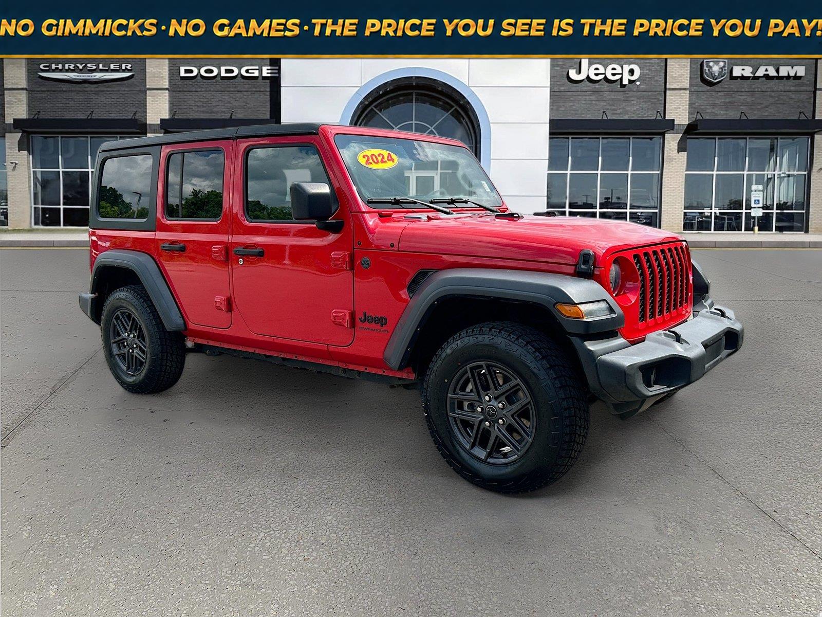 Firecracker Red Clearcoat 2024 Jeep Wrangler SUV / Crossover Four-Wheel Drive 8-Speed Automatic