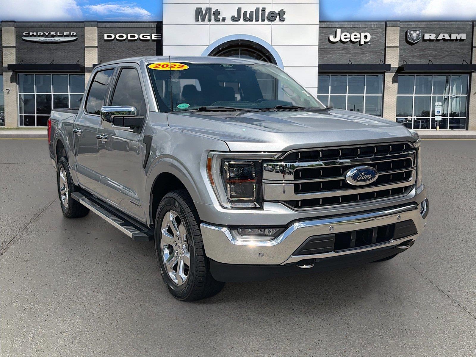 Iconic Silver 2022 Ford F-150 Pickup Truck Four-Wheel Drive Automatic