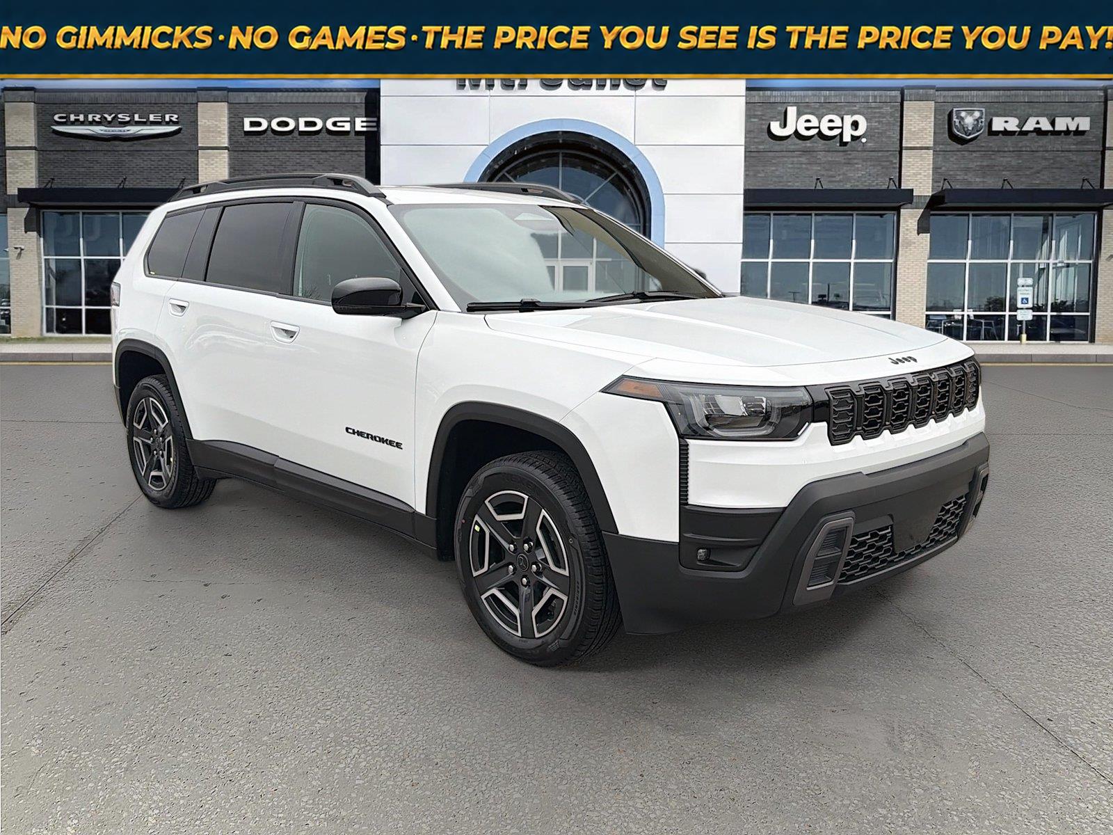 Bright White Clearcoat 2026 Jeep Cherokee SUV / Crossover Four-Wheel Drive Automatic