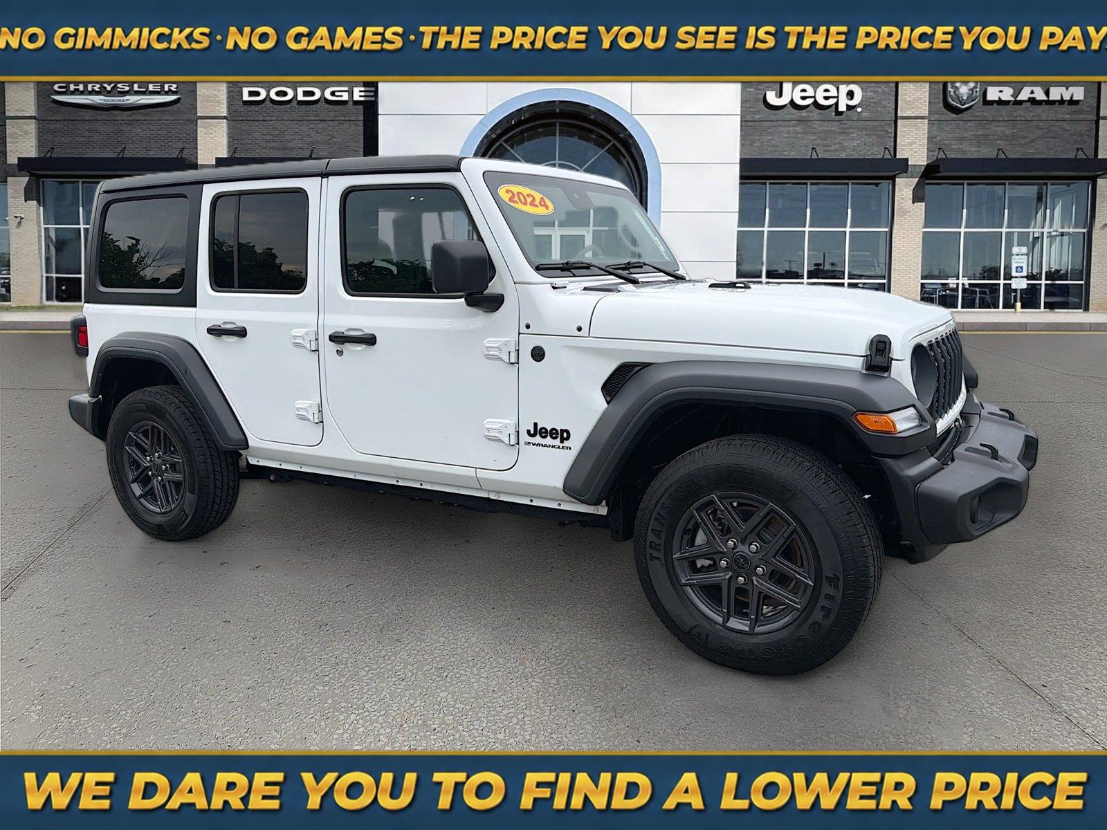 Bright White Clearcoat 2024 Jeep Wrangler SUV / Crossover Four-Wheel Drive 8-Speed Automatic