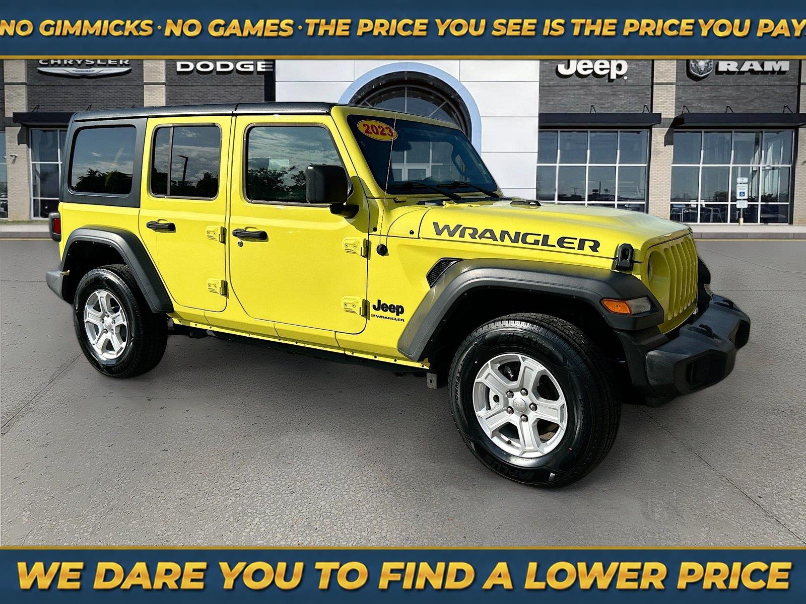 Yellow 2023 Jeep Wrangler SUV / Crossover Four-Wheel Drive 8-Speed Automatic