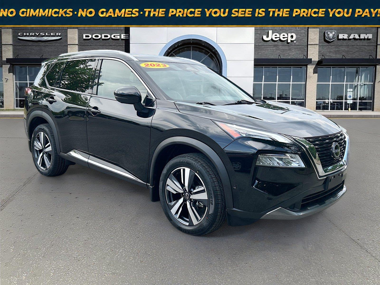 Super Black 2023 Nissan Rogue SUV / Crossover Front-Wheel Drive Continuously Variable Transmission