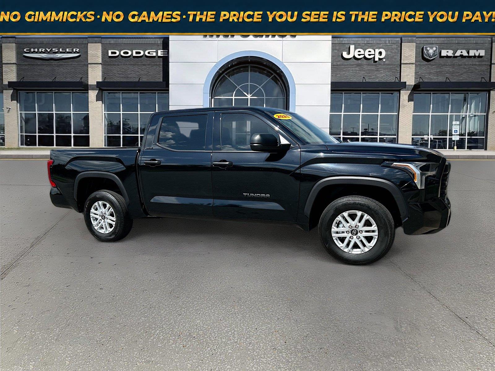 Midnight Black Metallic 2025 Toyota Tundra Pickup Truck Four-Wheel Drive Automatic