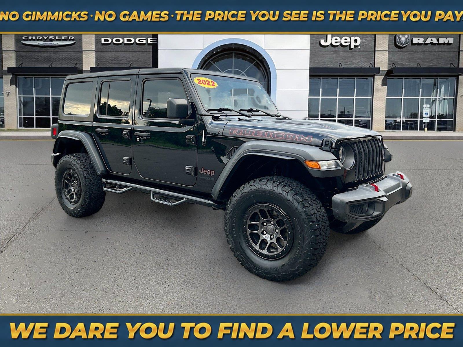 Black Clearcoat 2022 Jeep Wrangler SUV / Crossover Four-Wheel Drive 8-Speed Automatic