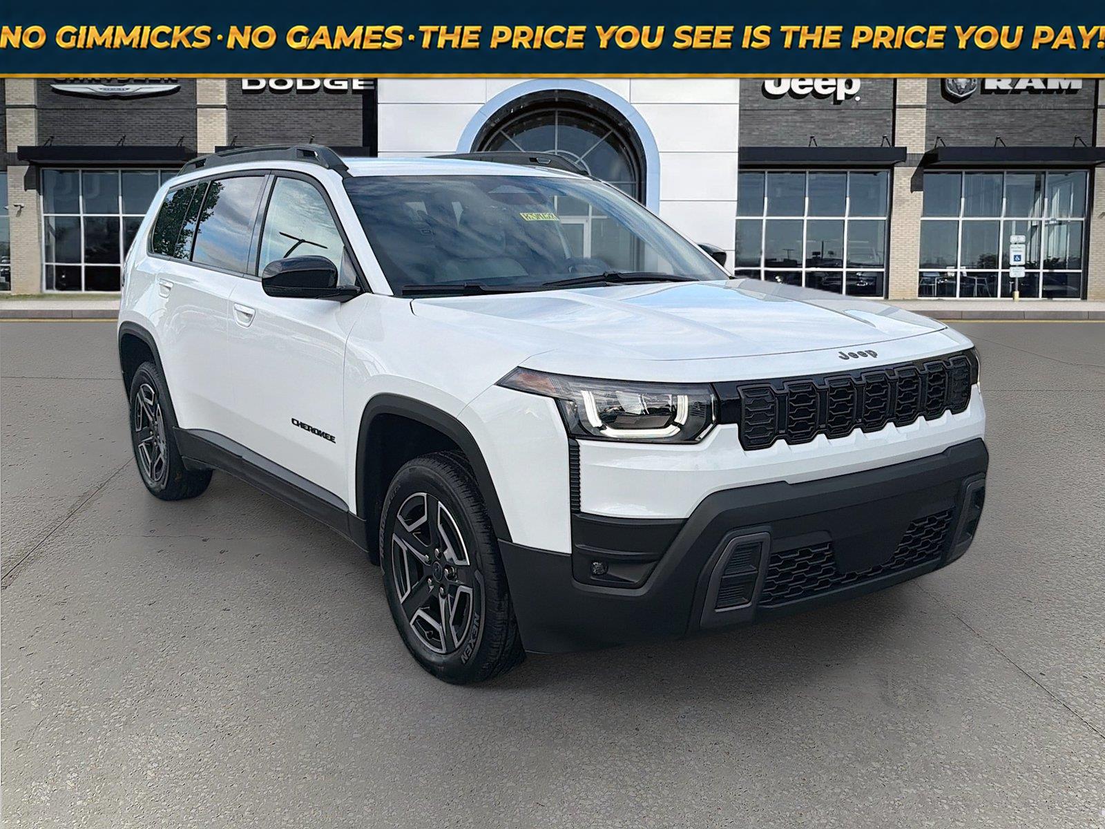 Bright White Clearcoat 2026 Jeep Cherokee SUV / Crossover Four-Wheel Drive Automatic