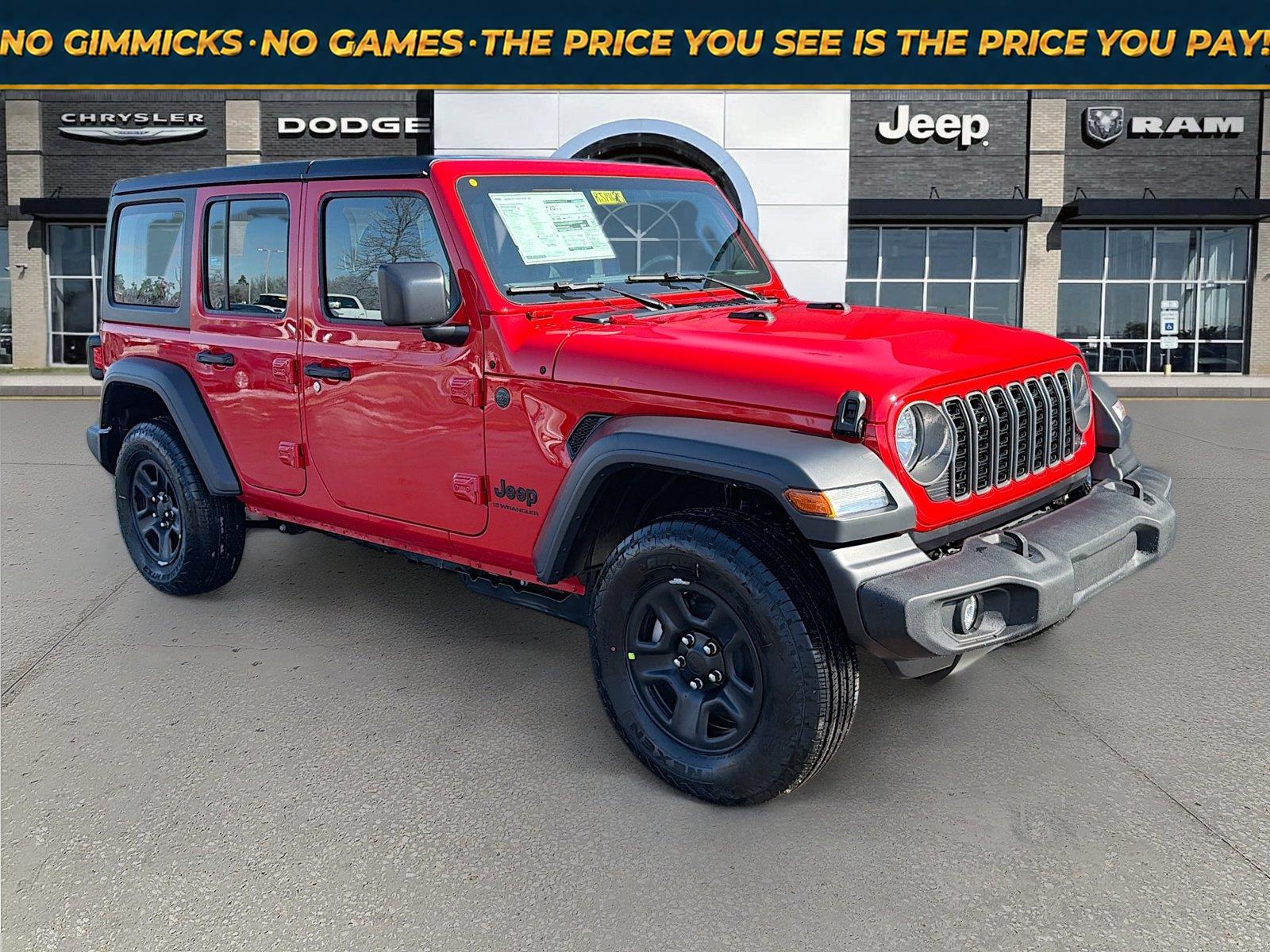 Firecracker Red Clearcoat 2026 Jeep Wrangler SUV / Crossover Four-Wheel Drive 8-Speed Automatic