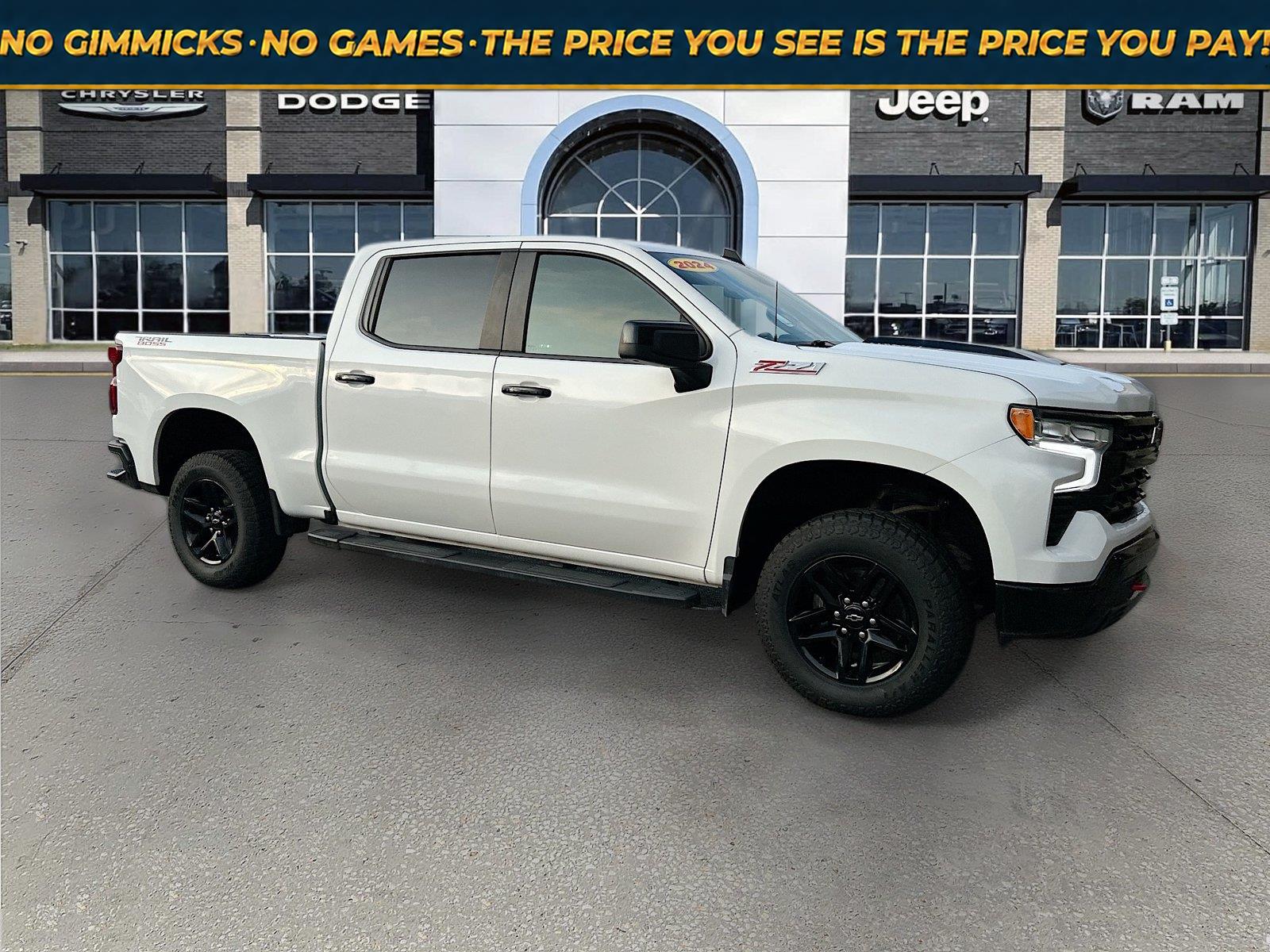Summit White 2024 Chevrolet Silverado 1500 Pickup Truck Four-Wheel Drive Automatic