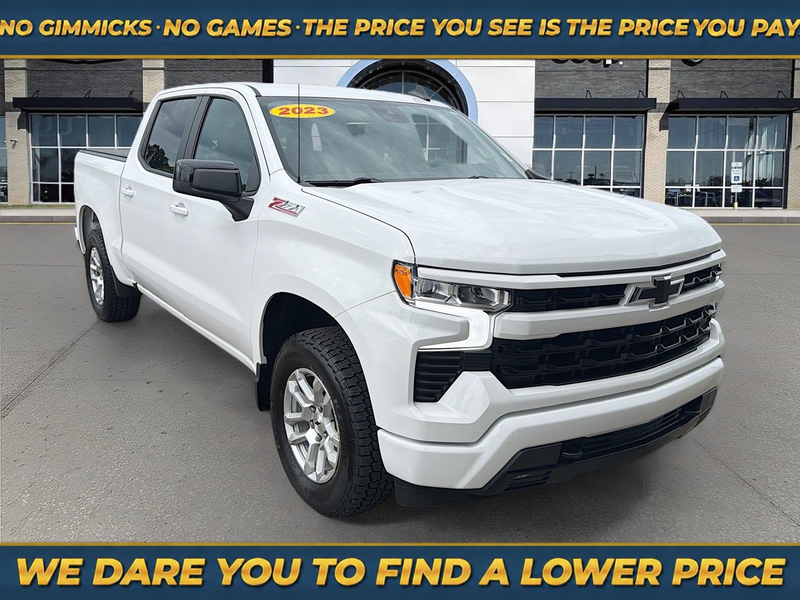 Summit White 2023 Chevrolet Silverado 1500 Pickup Truck Four-Wheel Drive Automatic