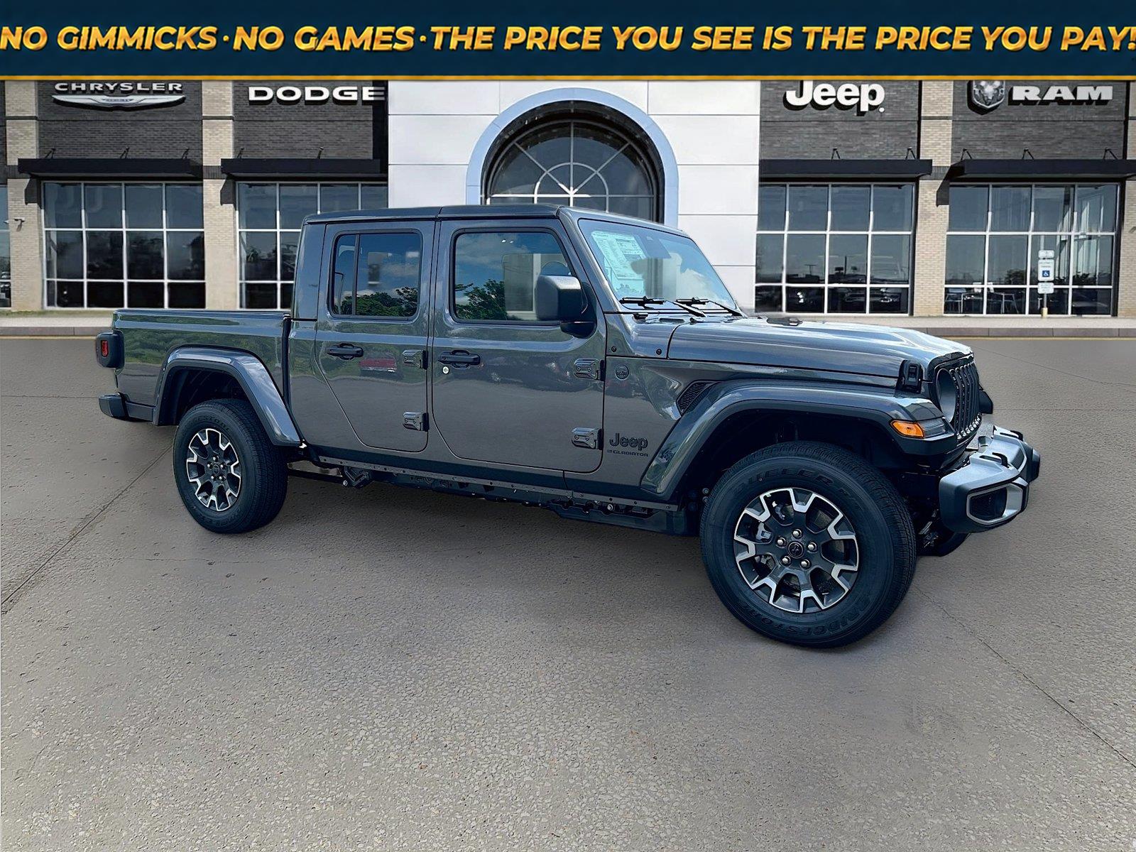 Gray (Granite Crystal Metallic Clearcoat) 2026 Jeep Gladiator Pickup Truck Four-Wheel Drive 8-Speed Automatic