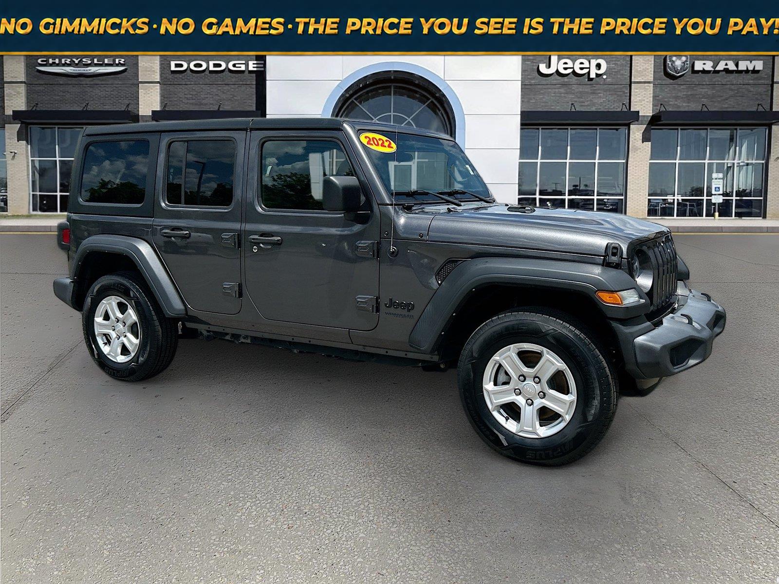 Black Clearcoat 2022 Jeep Wrangler SUV / Crossover Four-Wheel Drive 8-Speed Automatic