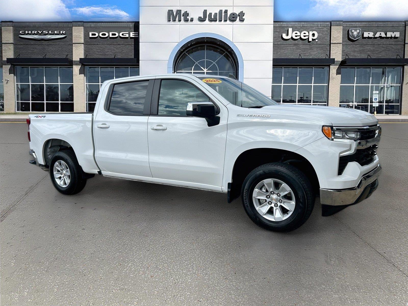 White 2025 Chevrolet Silverado 1500 Pickup Truck Four-Wheel Drive Automatic