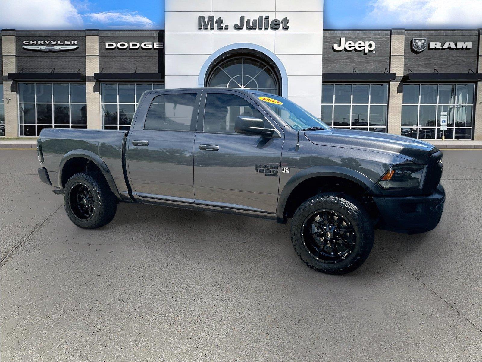 Gray (Granite Crystal Metallic Clearcoat) 2022 RAM 1500 Pickup Truck Four-Wheel Drive 8-Speed Automatic