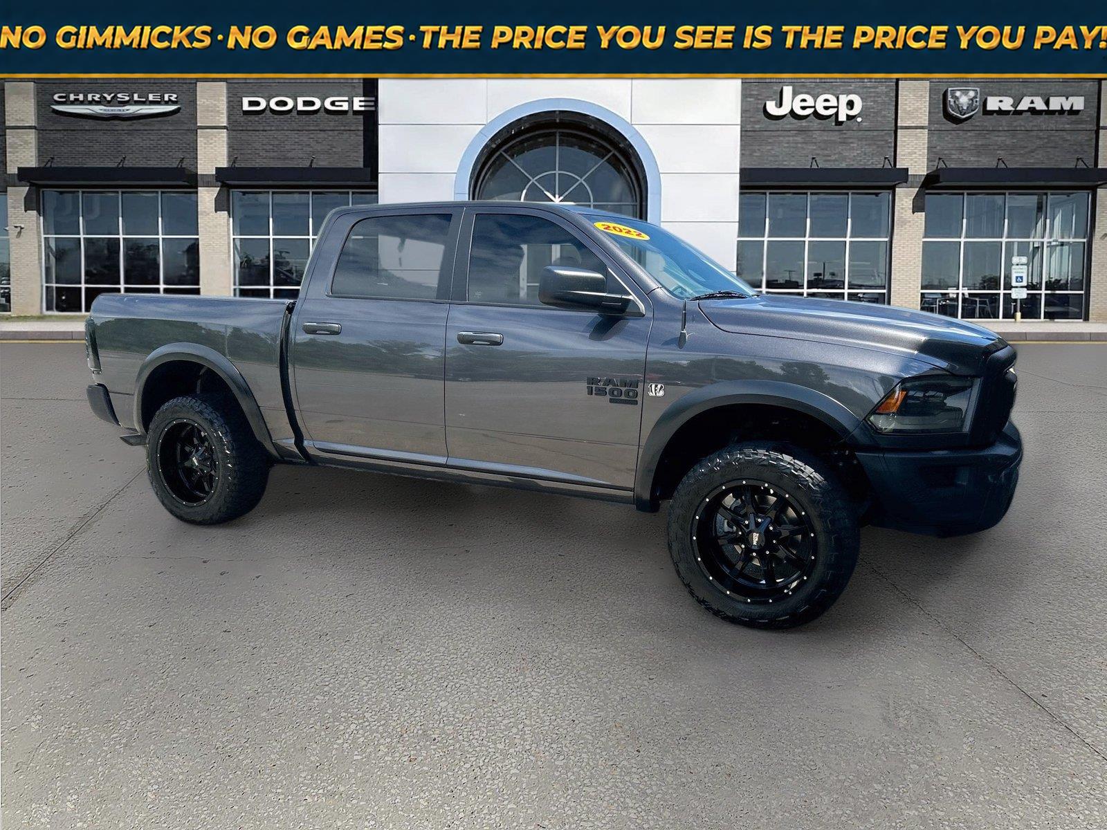 Gray (Granite Crystal Metallic Clearcoat) 2022 RAM 1500 Pickup Truck Four-Wheel Drive 8-Speed Automatic