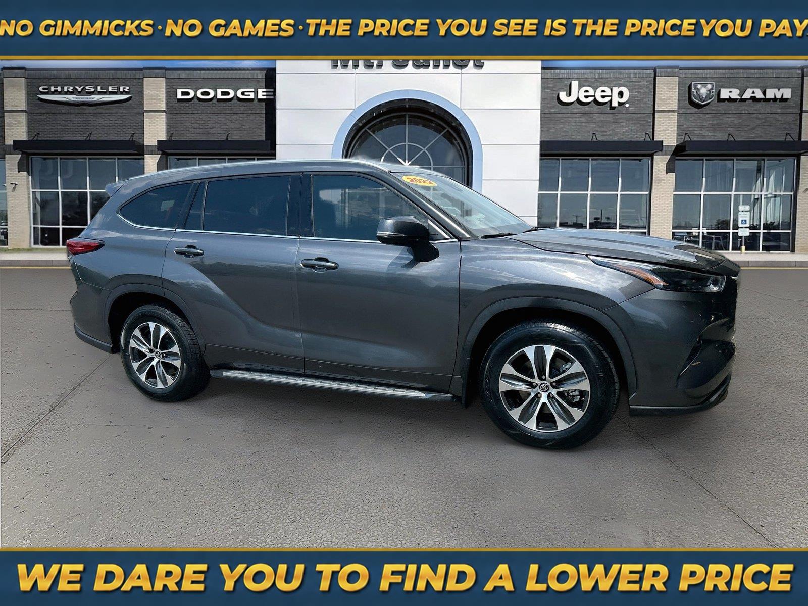Magnetic Gray Metallic 2022 Toyota Highlander SUV / Crossover Front-Wheel Drive 8-Speed Automatic