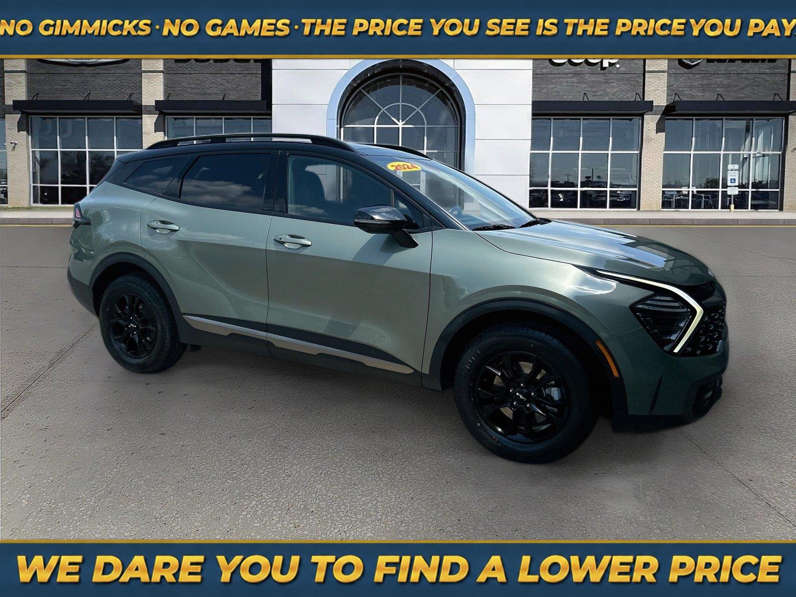 Jungle Green/Ebony Black Roof 2024 Kia Sportage SUV / Crossover All-Wheel Drive 8-Speed Automatic