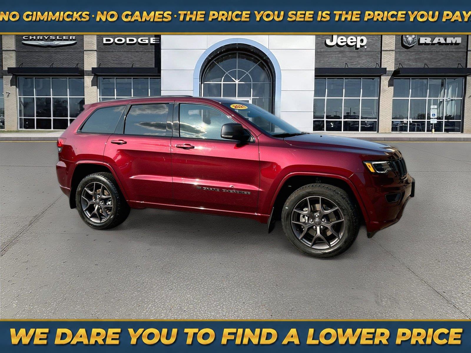 Velvet Red Pearlcoat 2021 Jeep Grand Cherokee SUV / Crossover Four-Wheel Drive 8-Speed Automatic