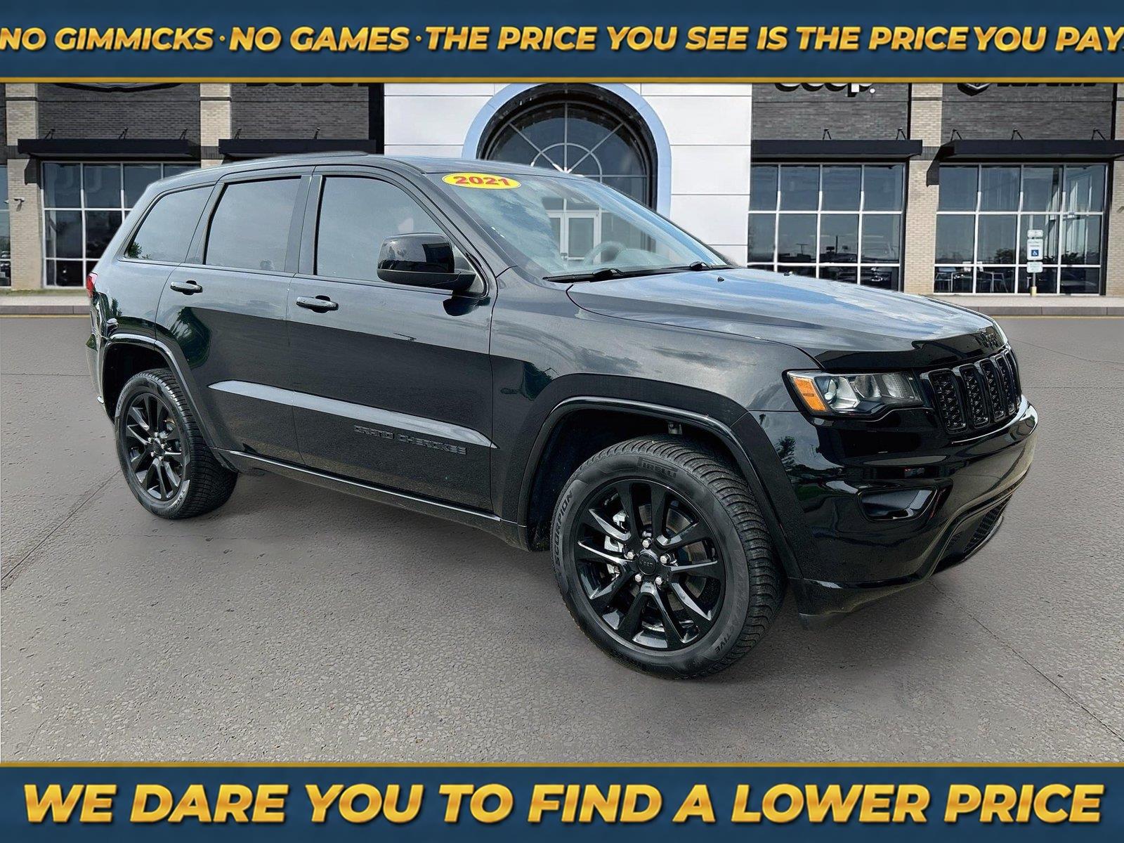 Diamond Black Crystal Pearlcoat 2021 Jeep Grand Cherokee SUV / Crossover Four-Wheel Drive 8-Speed Automatic