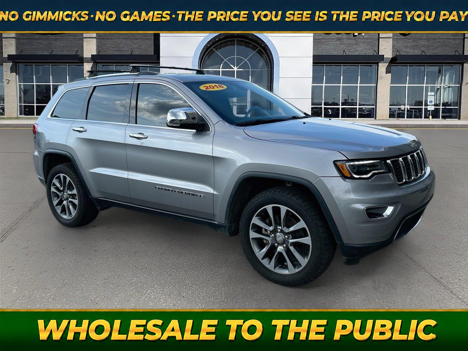 Billet Silver Metallic Clearcoat 2018 Jeep Grand Cherokee SUV / Crossover Four-Wheel Drive 8-Speed Automatic