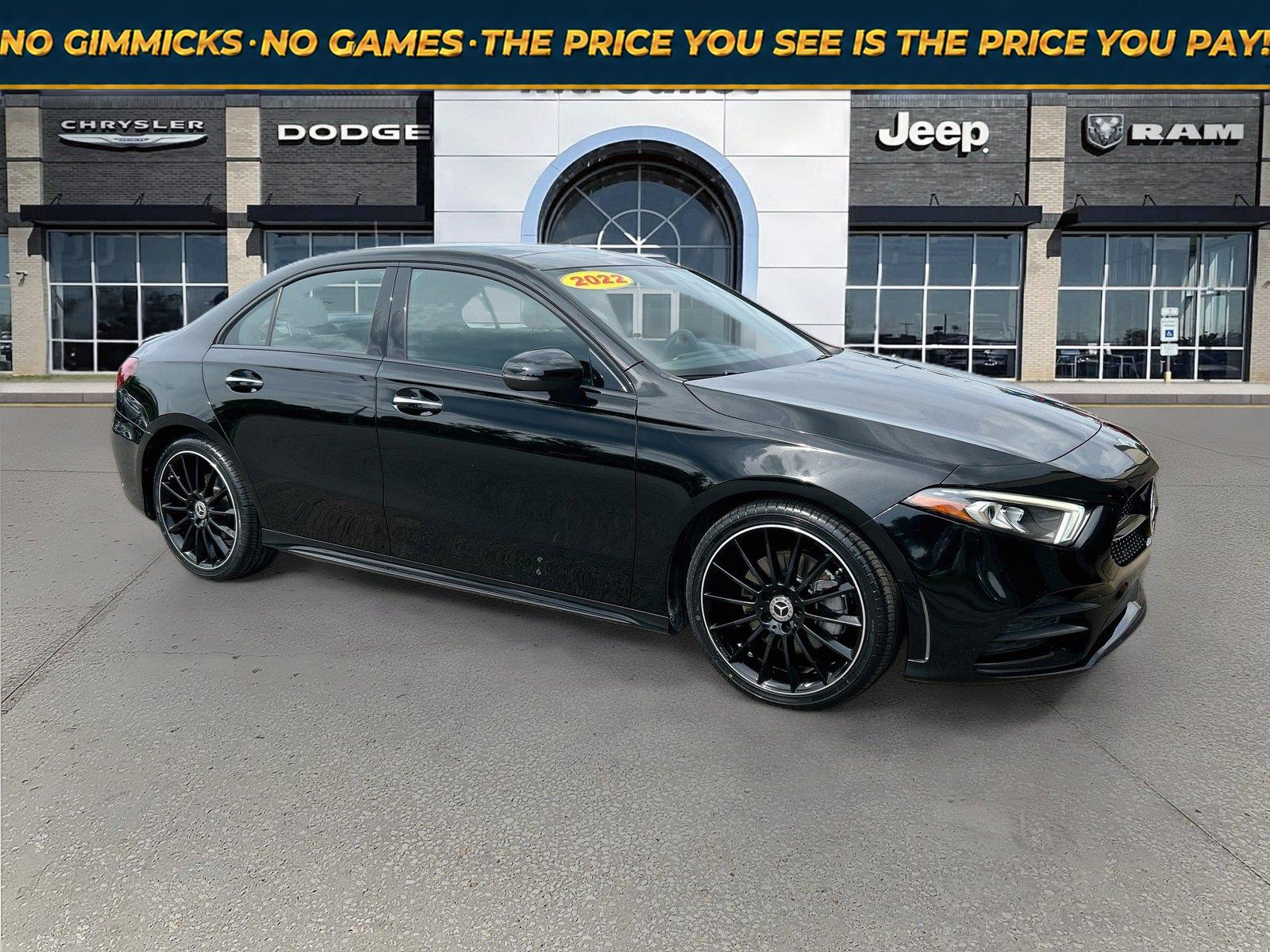 Night Black 2022 Mercedes-Benz A-Class Sedan Front-Wheel Drive Automatic
