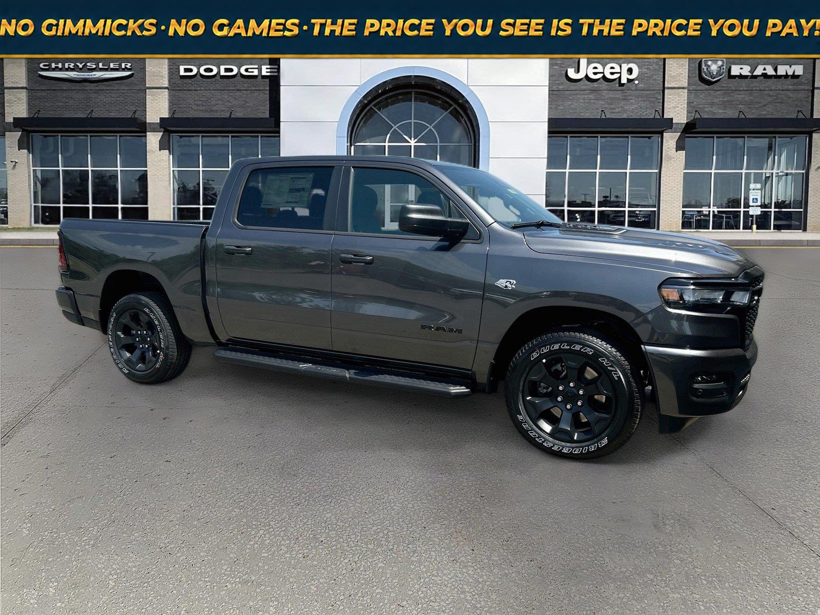 Gray (Granite Crystal Metallic Clearcoat) 2026 RAM 1500 Pickup Truck Four-Wheel Drive 8-Speed Automatic