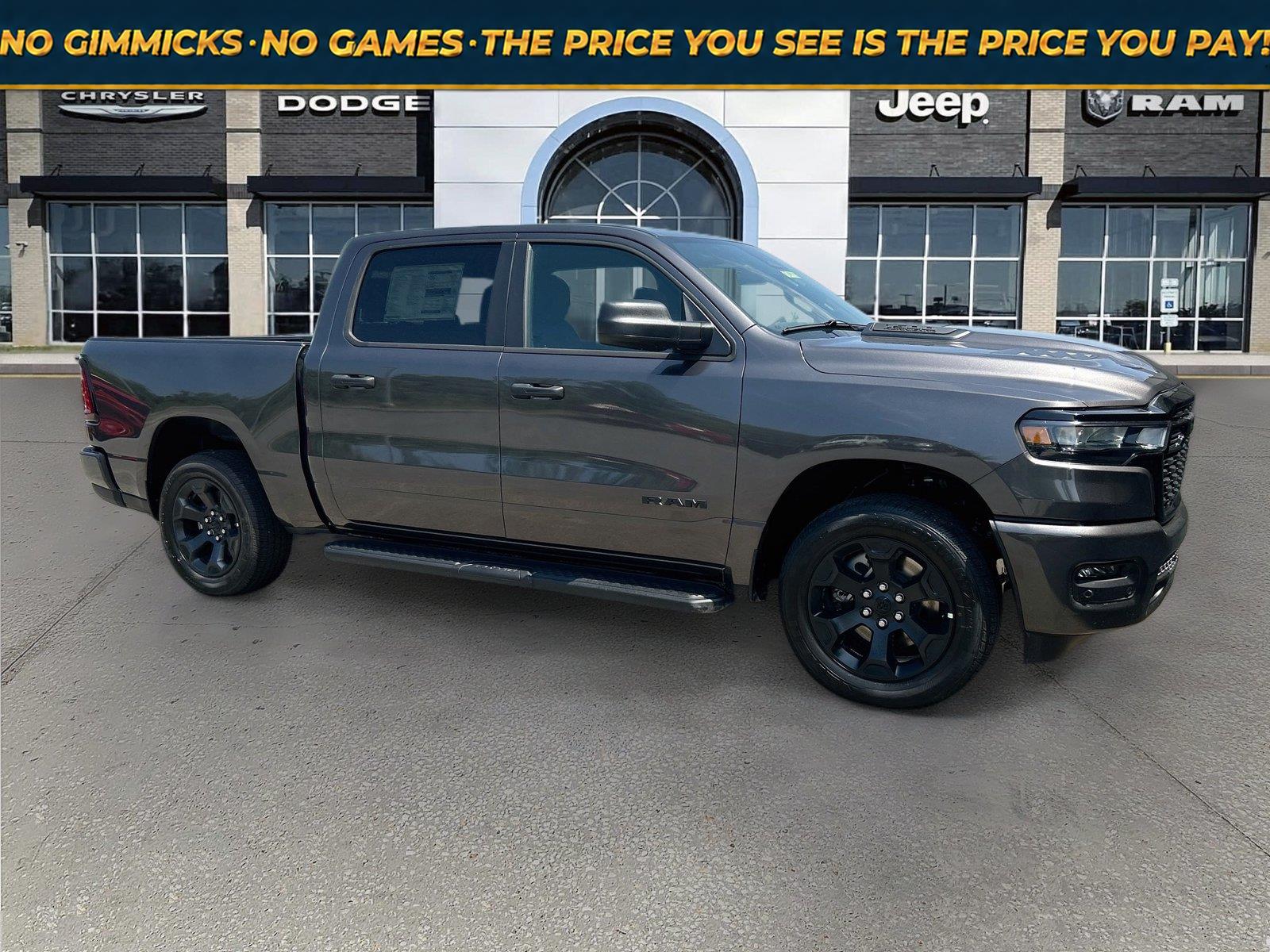 Gray (Granite Crystal Metallic Clearcoat) 2026 RAM 1500 Pickup Truck Four-Wheel Drive 8-Speed Automatic