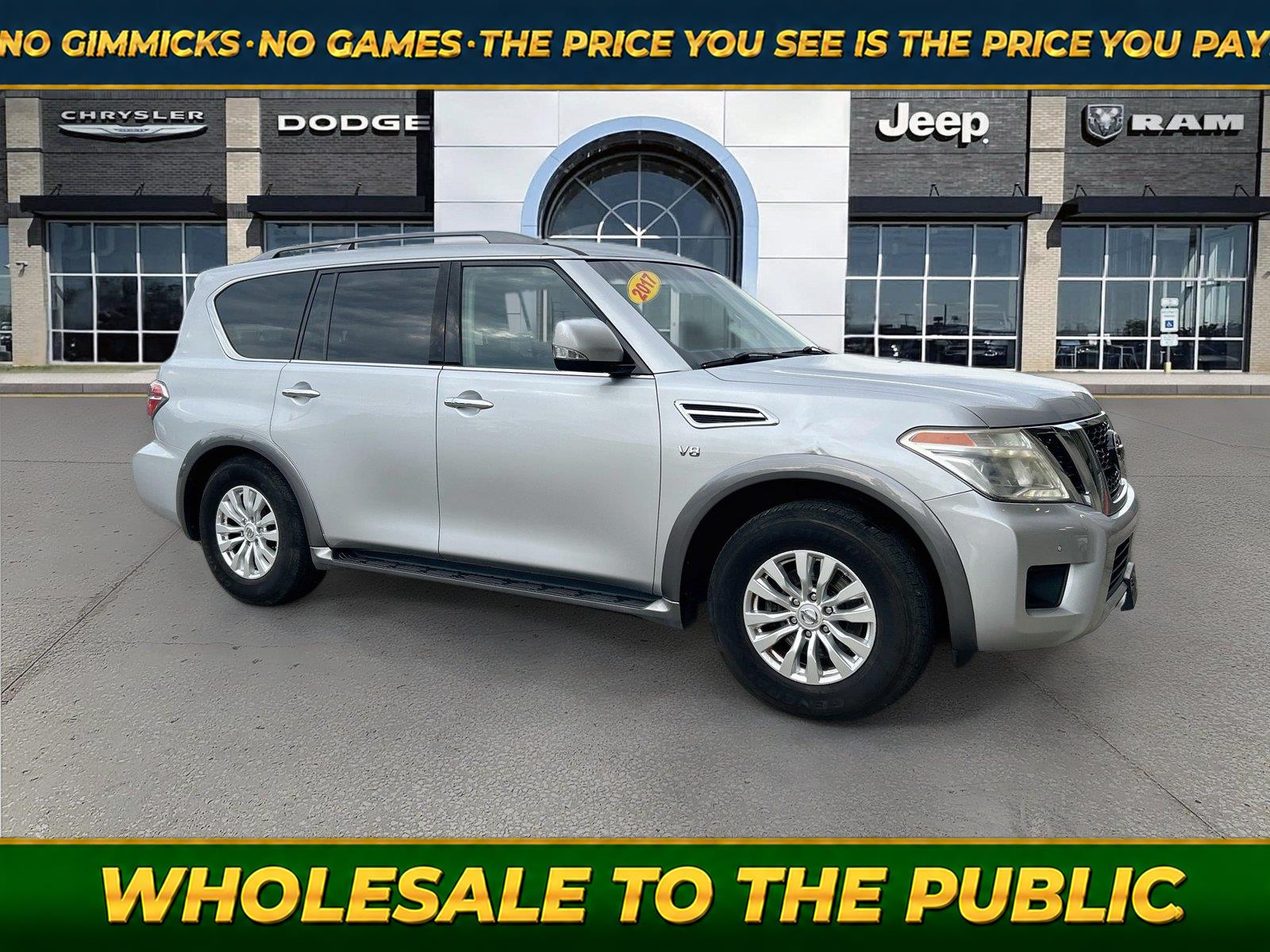 Brilliant Silver 2017 Nissan Armada SUV / Crossover Four-Wheel Drive Automatic