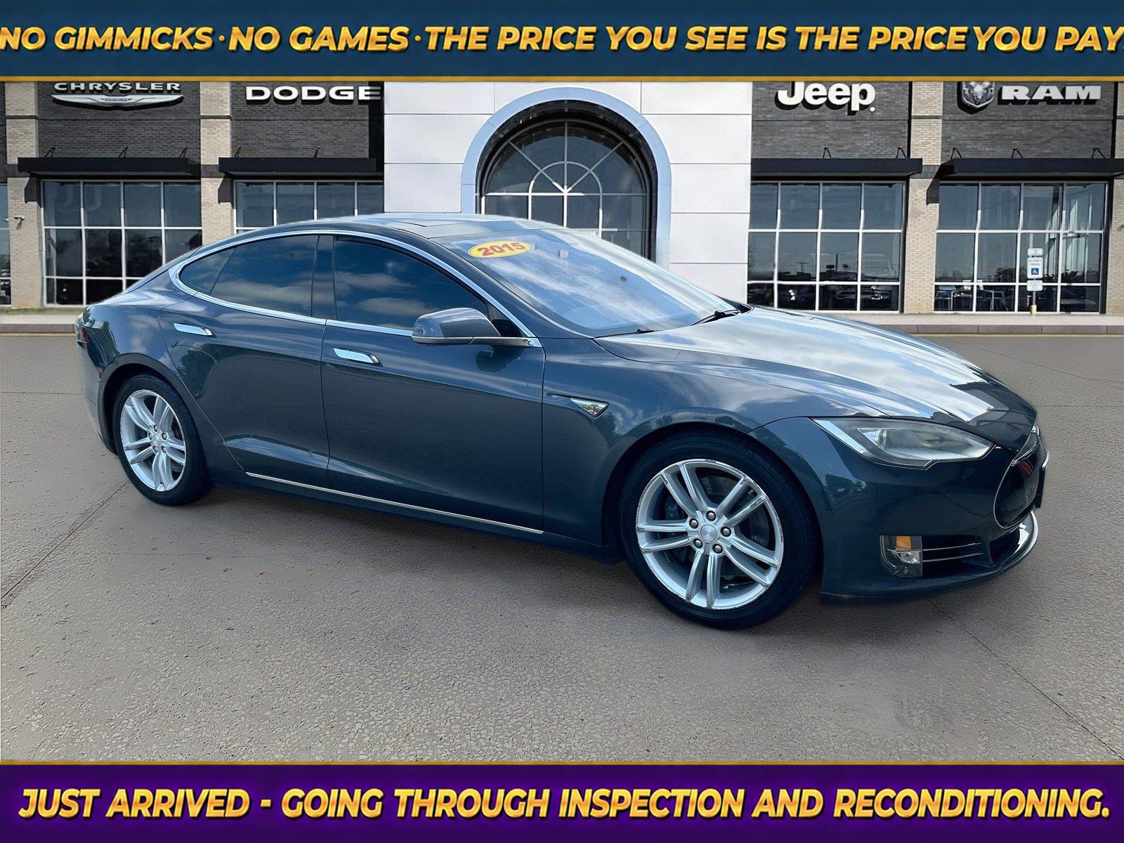 Gray Metallic 2015 Tesla Model S Sedan All-Wheel Drive Automatic