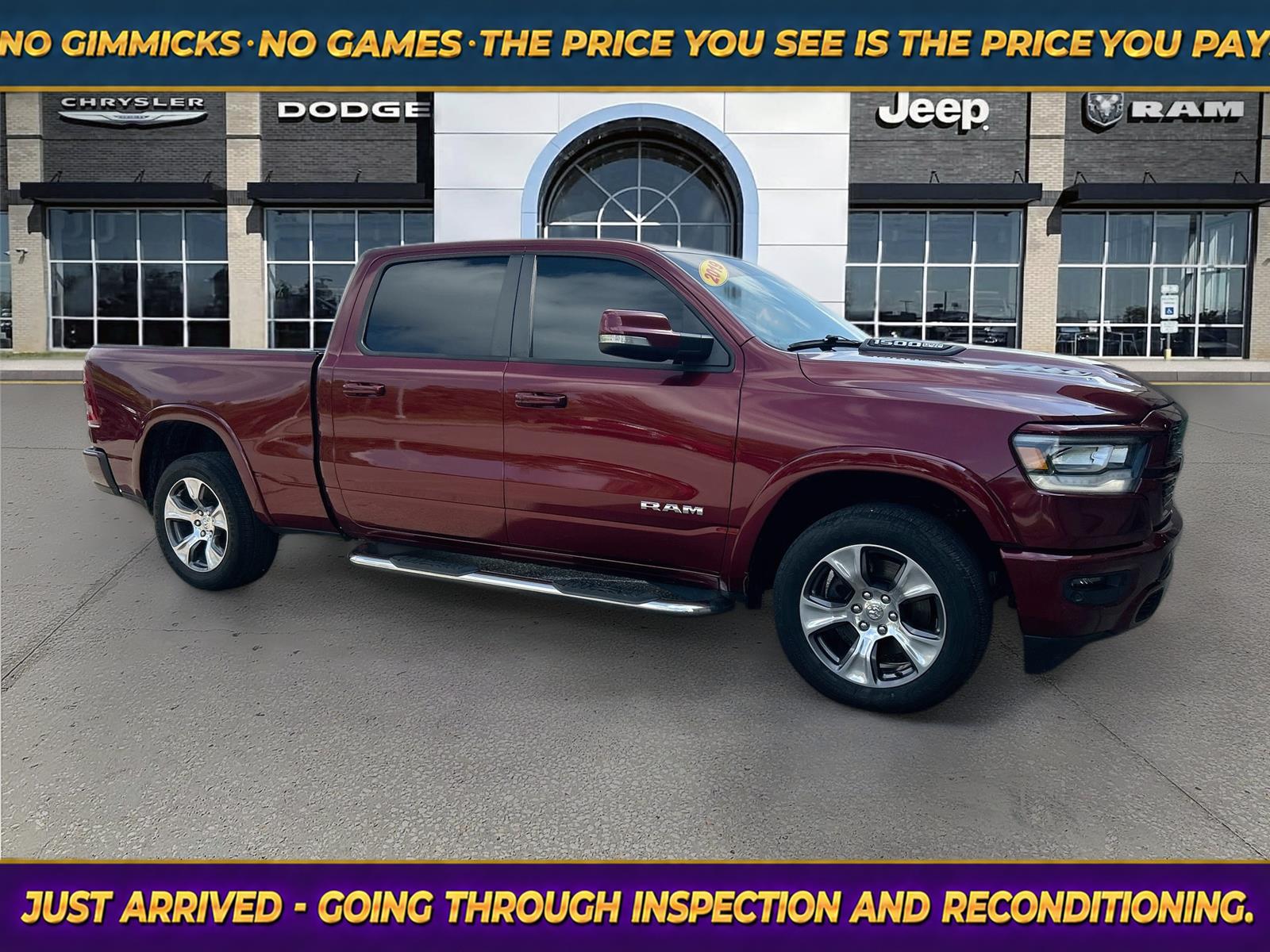 Delmonico Red Pearlcoat 2019 RAM 1500 Pickup Truck Four-Wheel Drive 8-Speed Automatic