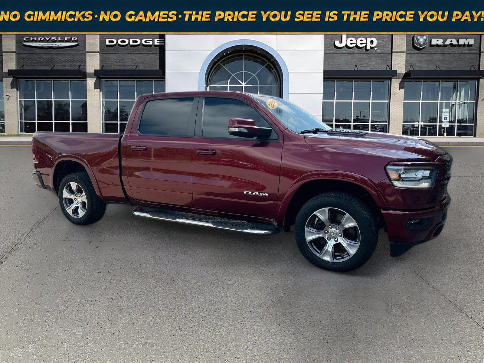 Delmonico Red Pearlcoat 2019 RAM 1500 Pickup Truck Four-Wheel Drive 8-Speed Automatic