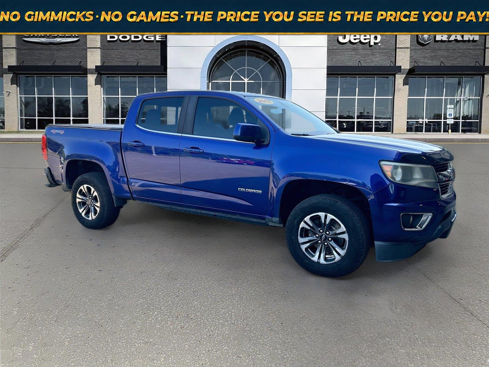Laser Blue Metallic 2017 Chevrolet Colorado Pickup Truck Four-Wheel Drive 8-Speed Automatic