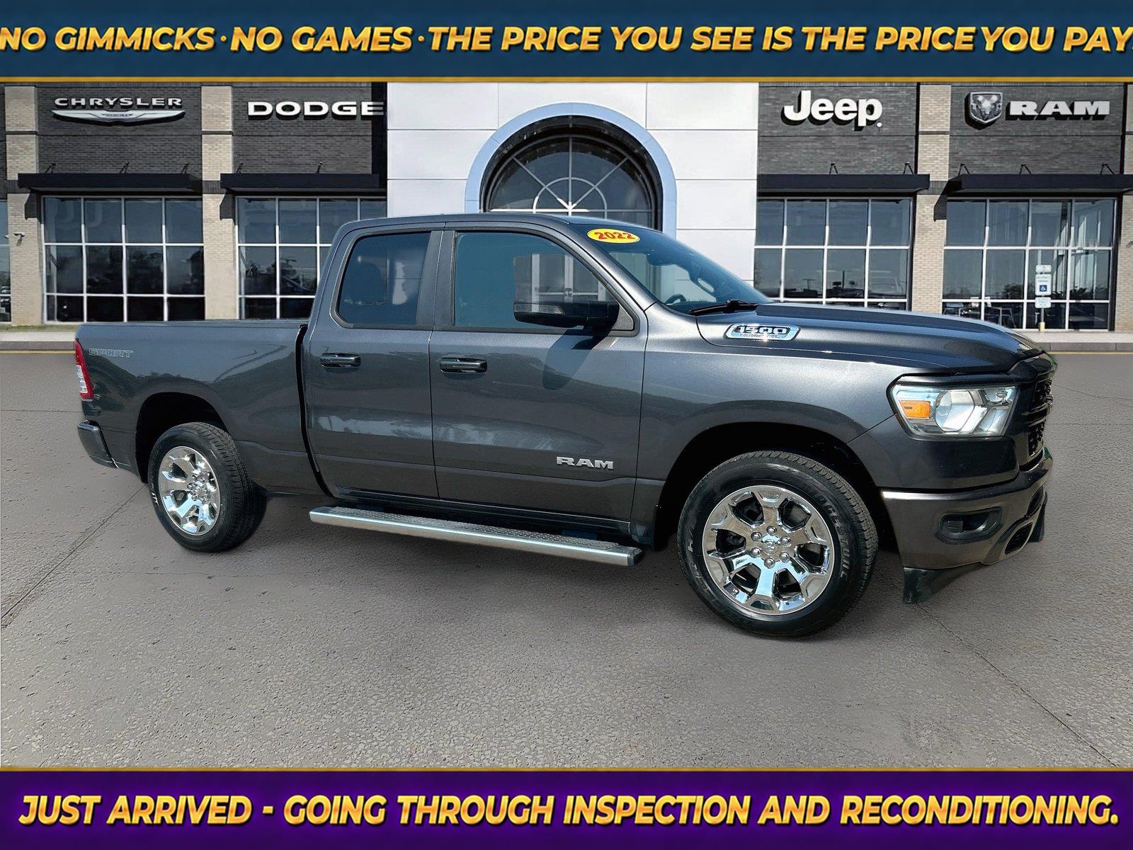 Billet Silver Metallic Clearcoat 2022 RAM 1500 Pickup Truck 4X2 8-Speed Automatic