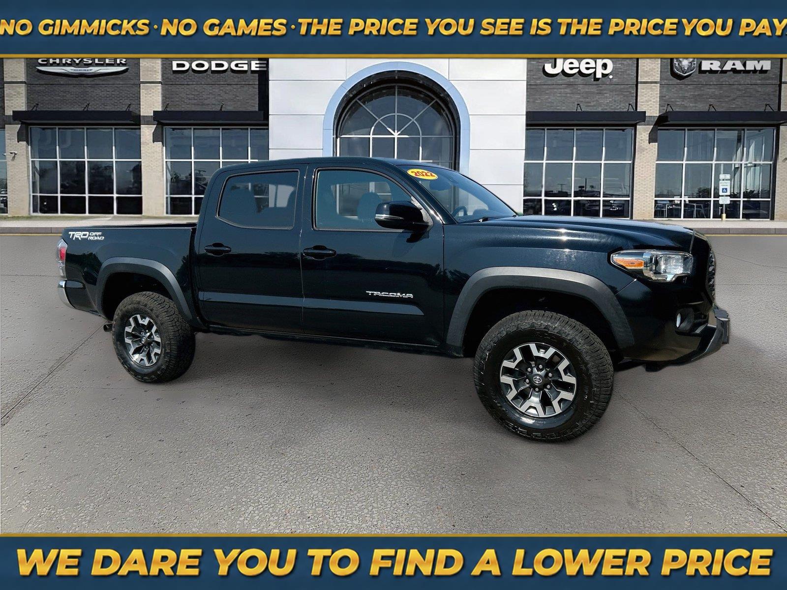 Midnight Black Metallic 2022 Toyota Tacoma Pickup Truck 4X2 Automatic