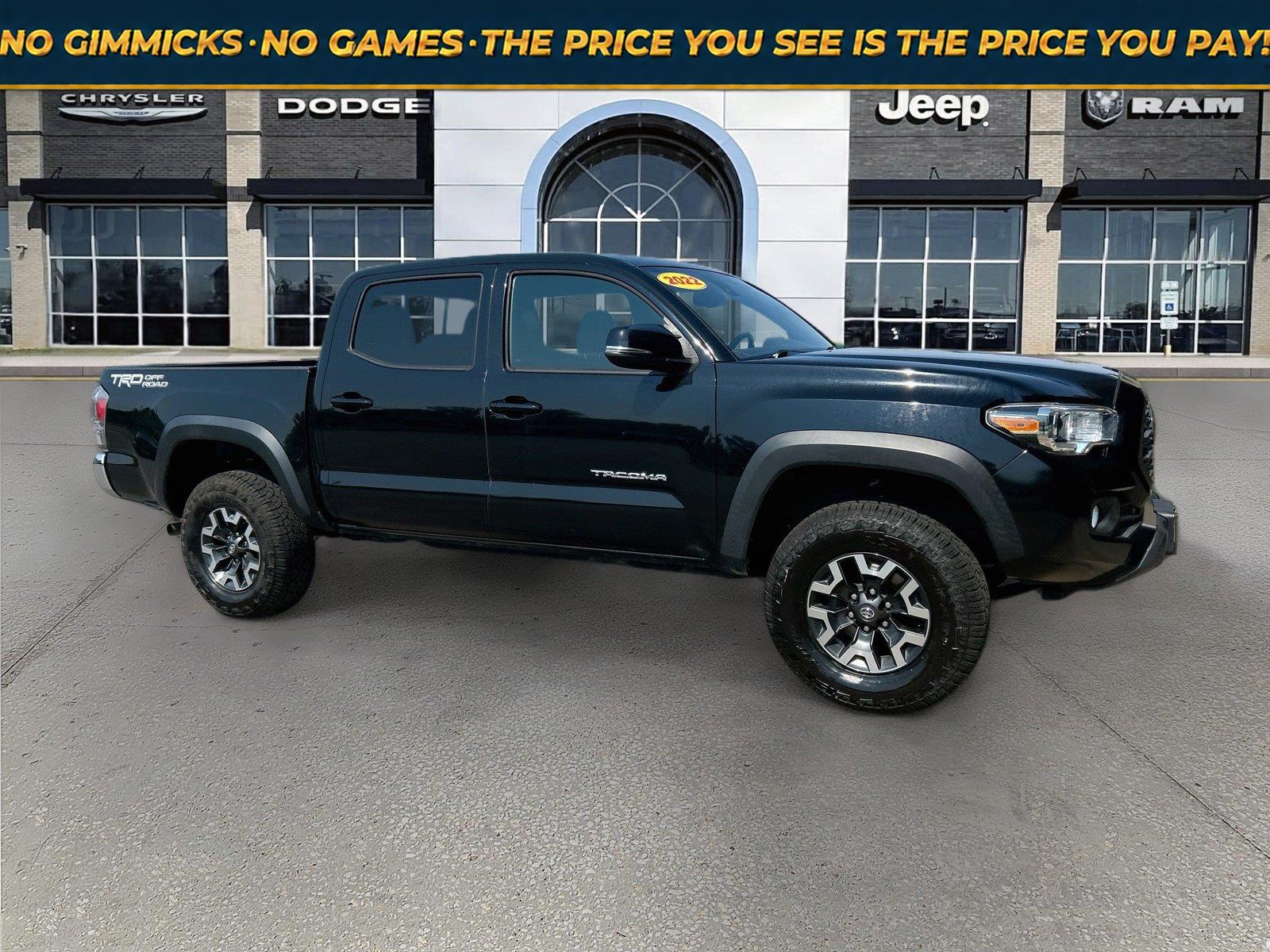 Midnight Black Metallic 2022 Toyota Tacoma Pickup Truck 4X2 Automatic