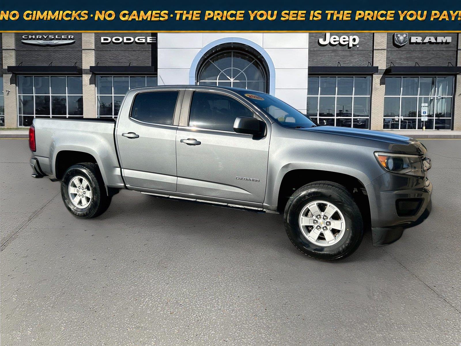 Gray (Satin Steel Metallic) 2020 Chevrolet Colorado Pickup Truck 4X2 6-Speed Automatic
