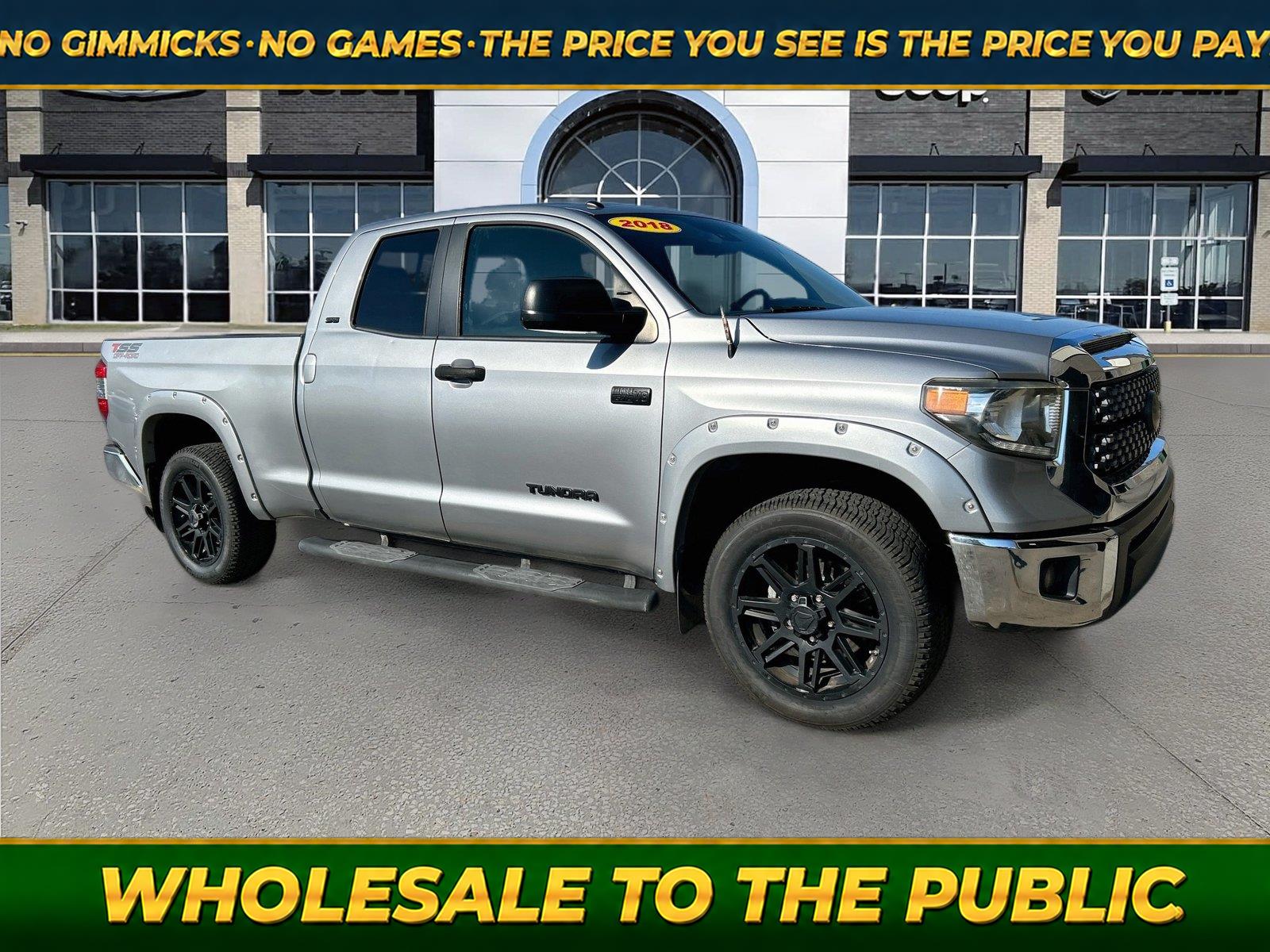Silver Sky Metallic 2018 Toyota Tundra Pickup Truck Four-Wheel Drive Automatic