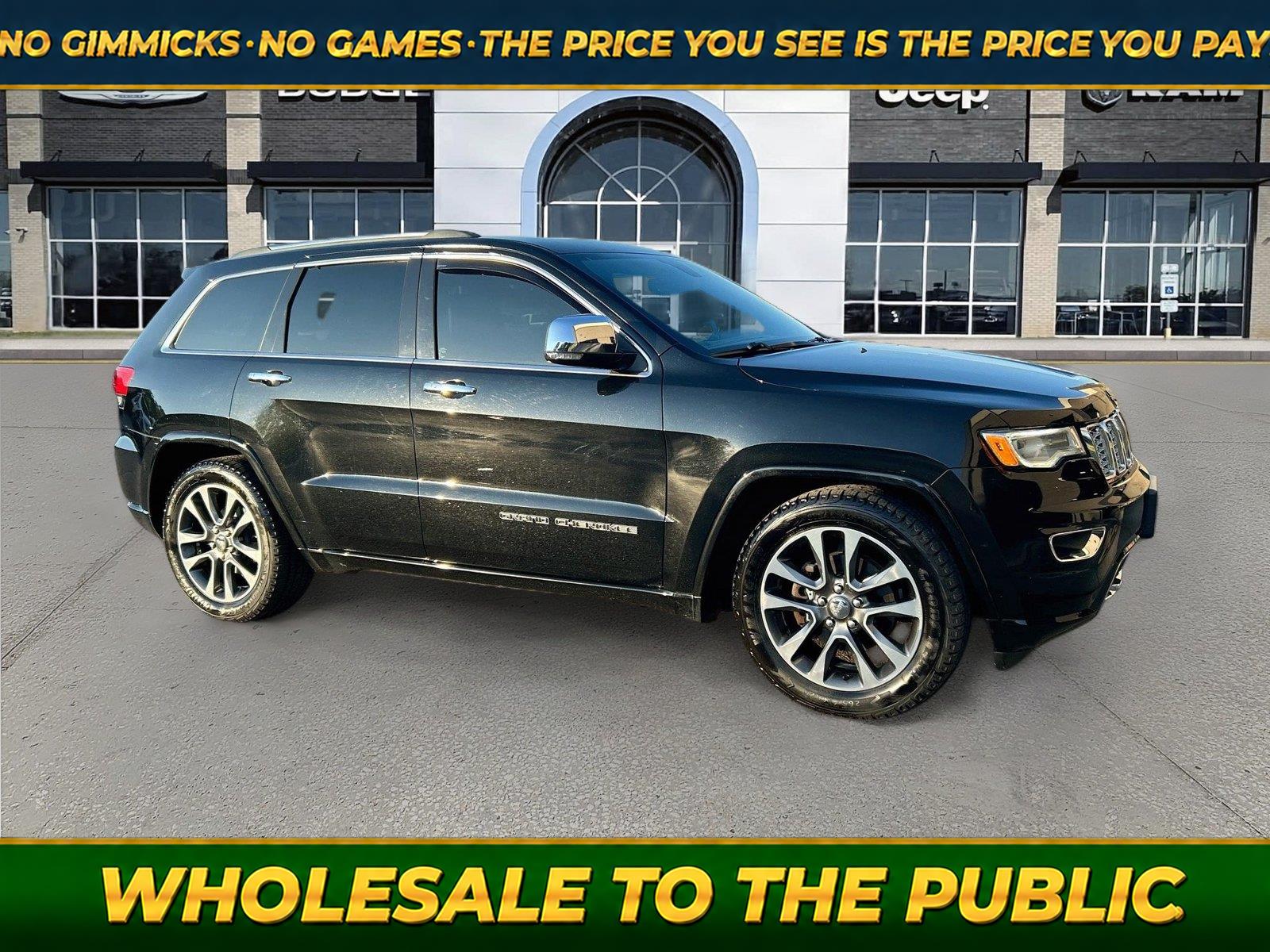 Diamond Black Crystal Pearlcoat 2018 Jeep Grand Cherokee SUV / Crossover Four-Wheel Drive 8-Speed Automatic
