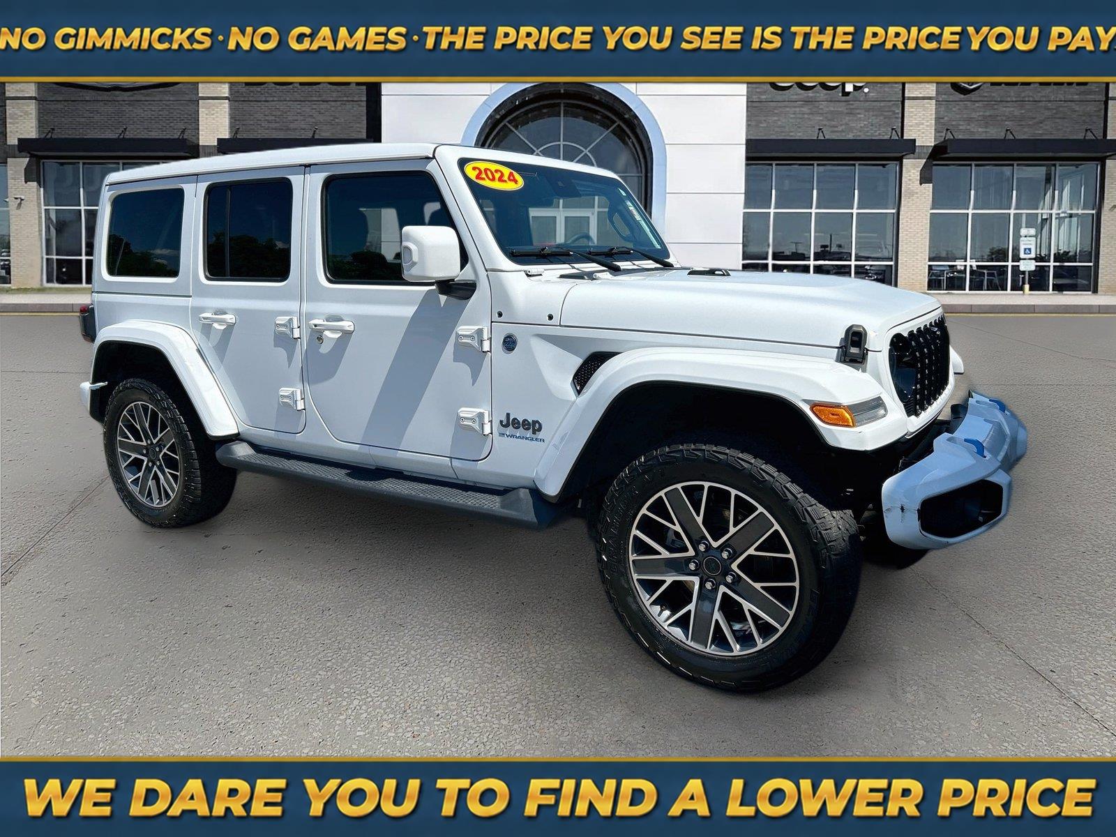 Bright White Clearcoat 2024 Jeep Wrangler 4xe SUV / Crossover Four-Wheel Drive 8-Speed Automatic