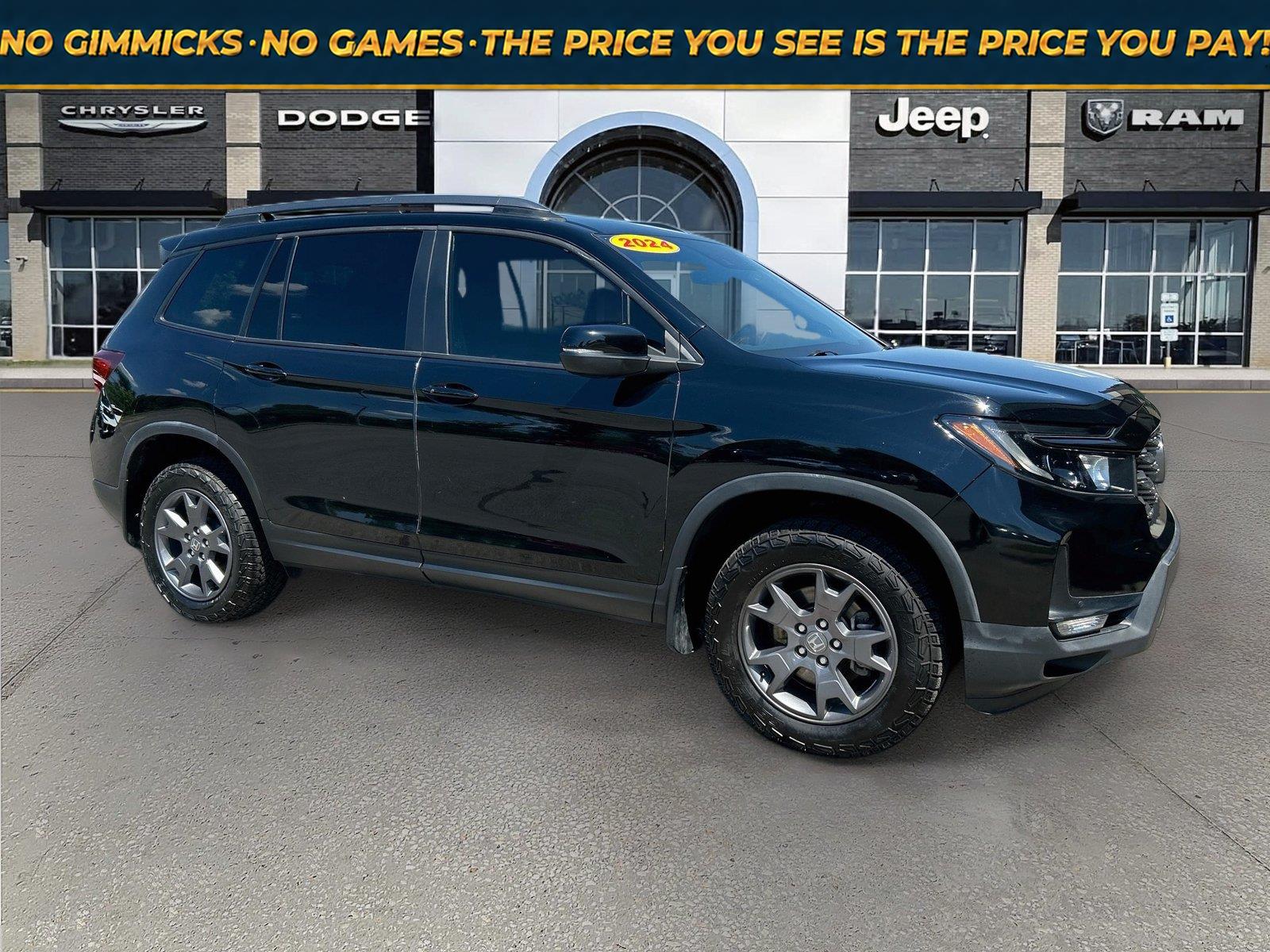 Crystal Black Pearl 2024 Honda Passport SUV / Crossover All-Wheel Drive 9-Speed Automatic