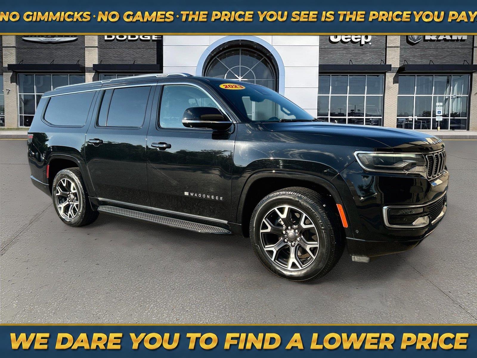 Diamond Black Crystal Pearlcoat 2023 Jeep Wagoneer L SUV / Crossover Four-Wheel Drive 8-Speed Automatic
