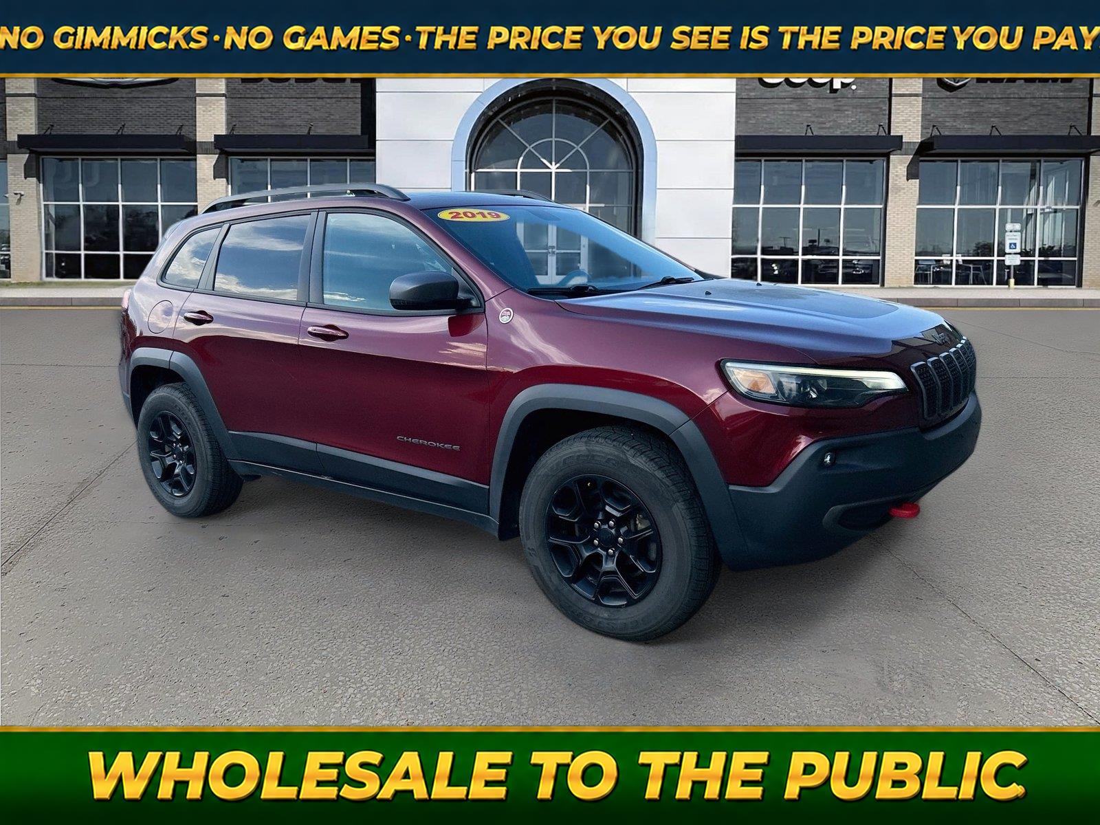 Velvet Red Pearlcoat 2019 Jeep Cherokee SUV / Crossover Four-Wheel Drive 9-Speed Automatic