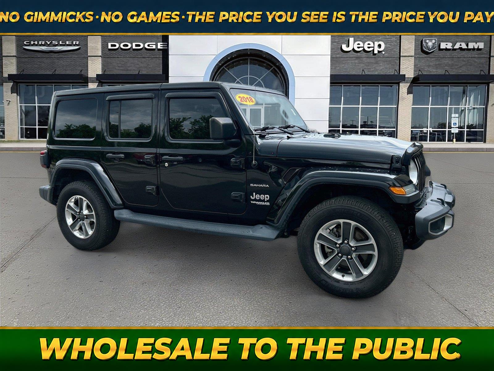 Black Clearcoat 2018 Jeep Wrangler SUV / Crossover Four-Wheel Drive 8-Speed Automatic