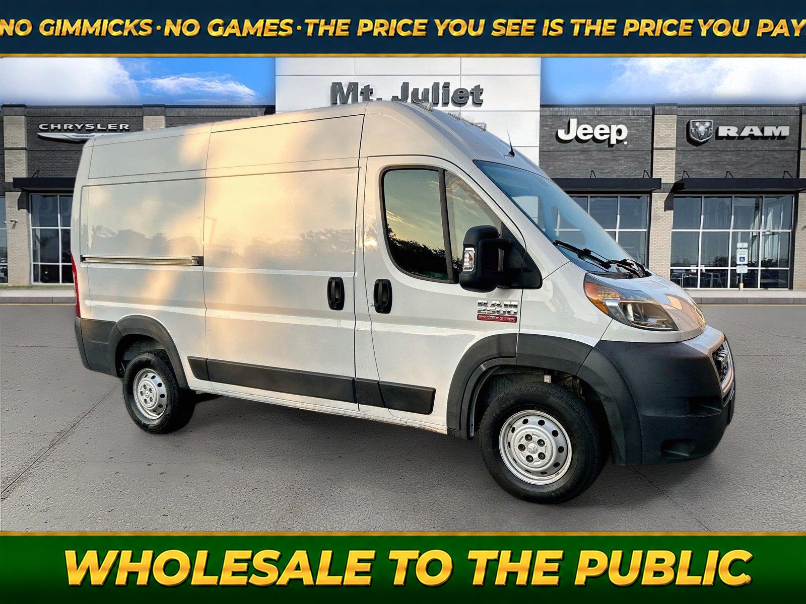 Bright White Clearcoat 2019 RAM ProMaster Van Front-Wheel Drive 6-Speed Automatic