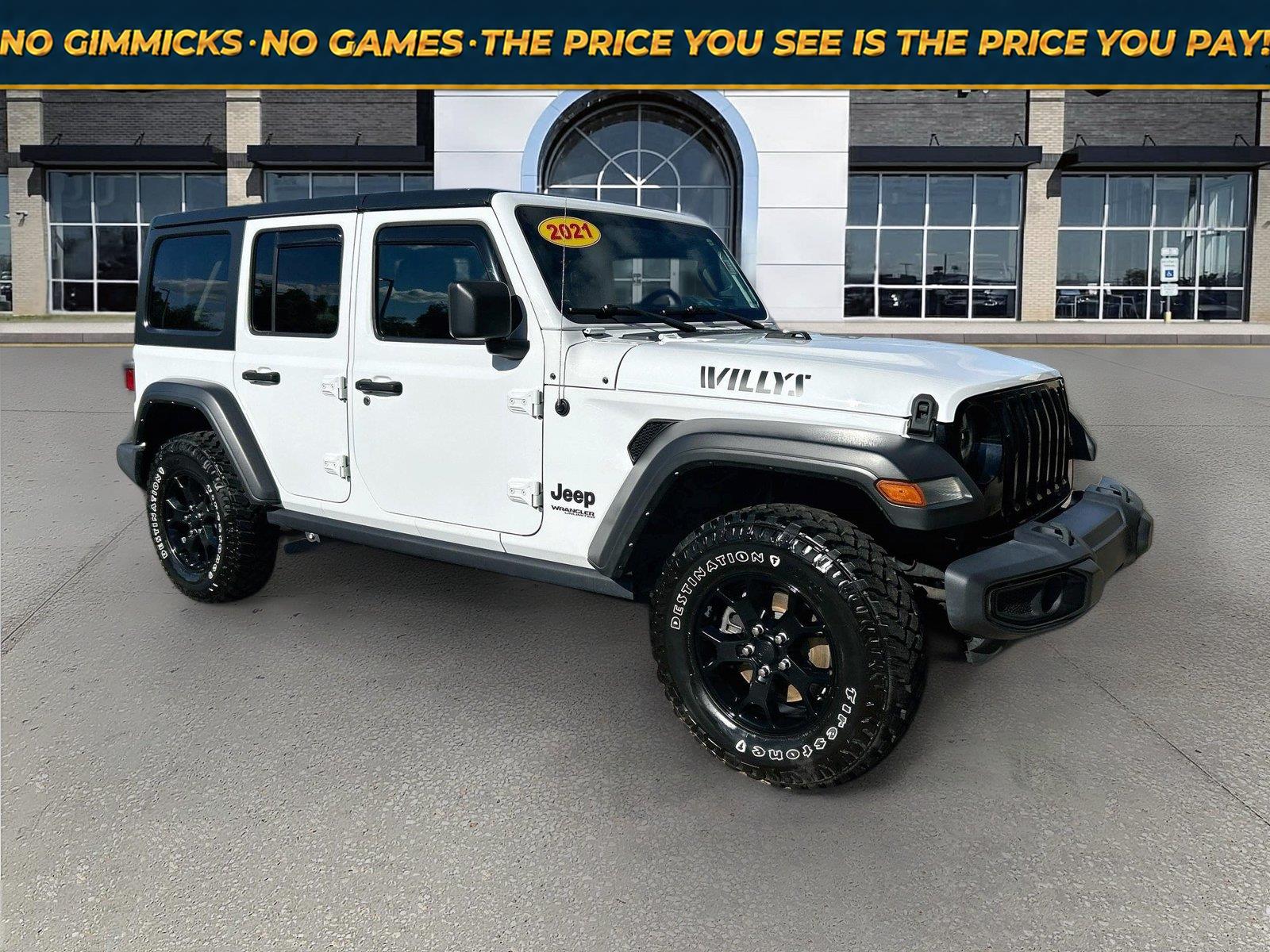 Bright White Clearcoat 2021 Jeep Wrangler SUV / Crossover Four-Wheel Drive 8-Speed Automatic