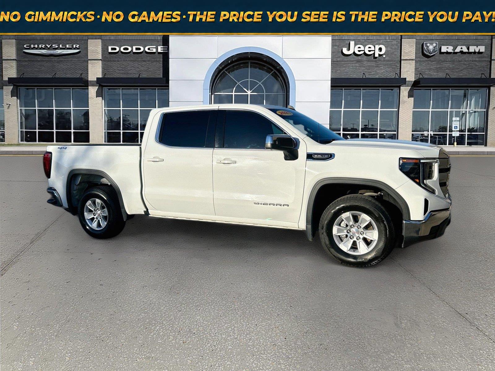 Summit White 2023 GMC Sierra 1500 Pickup Truck Four-Wheel Drive Automatic