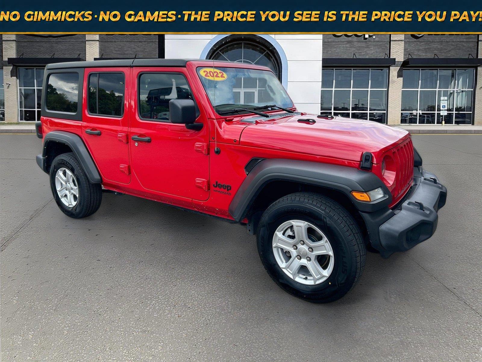 Firecracker Red Clearcoat 2022 Jeep Wrangler SUV / Crossover Four-Wheel Drive 8-Speed Automatic