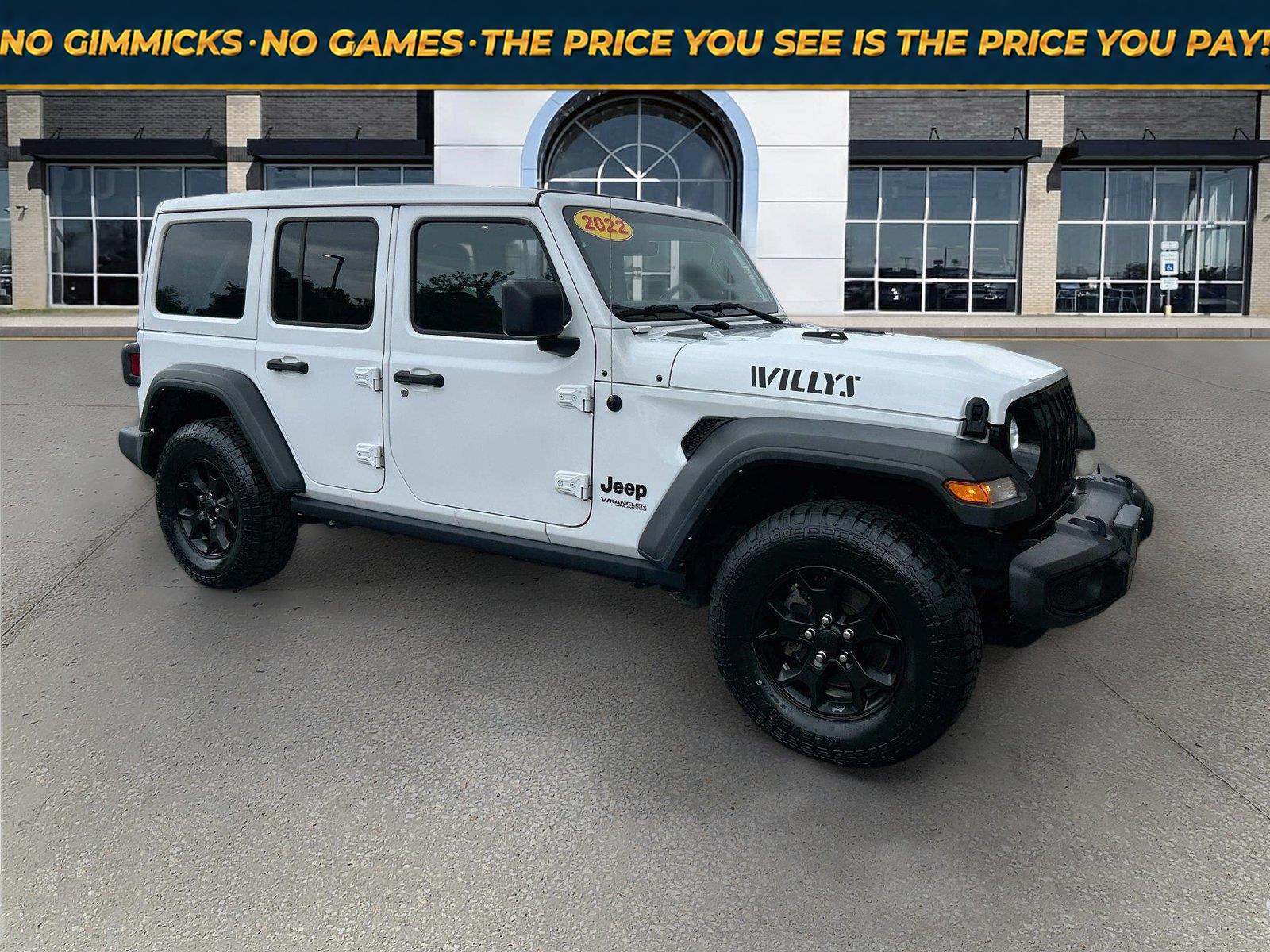 Bright White Clearcoat 2022 Jeep Wrangler SUV / Crossover Four-Wheel Drive 8-Speed Automatic